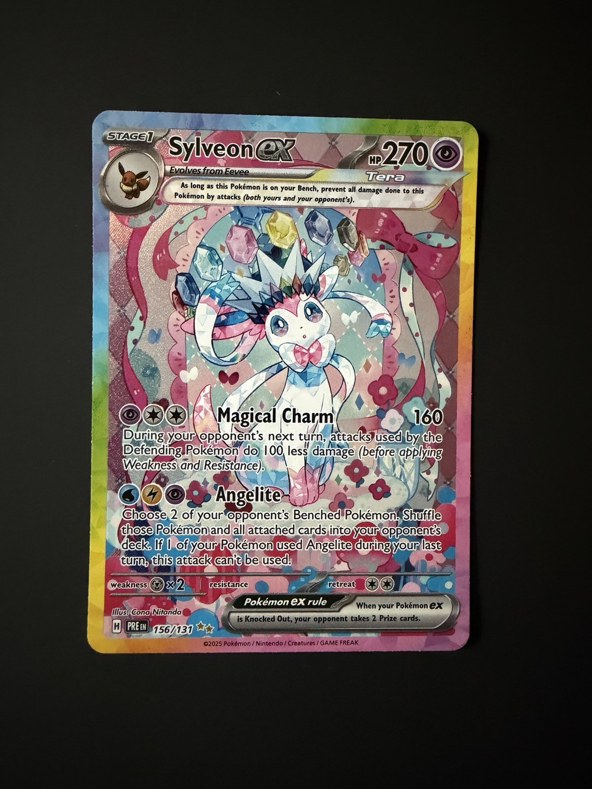 Sylveon ex 156/131 Sv: Prismatic Evolutions Holo Sylveon ex 156/131 Sv: Prismatic Evolutions Holo