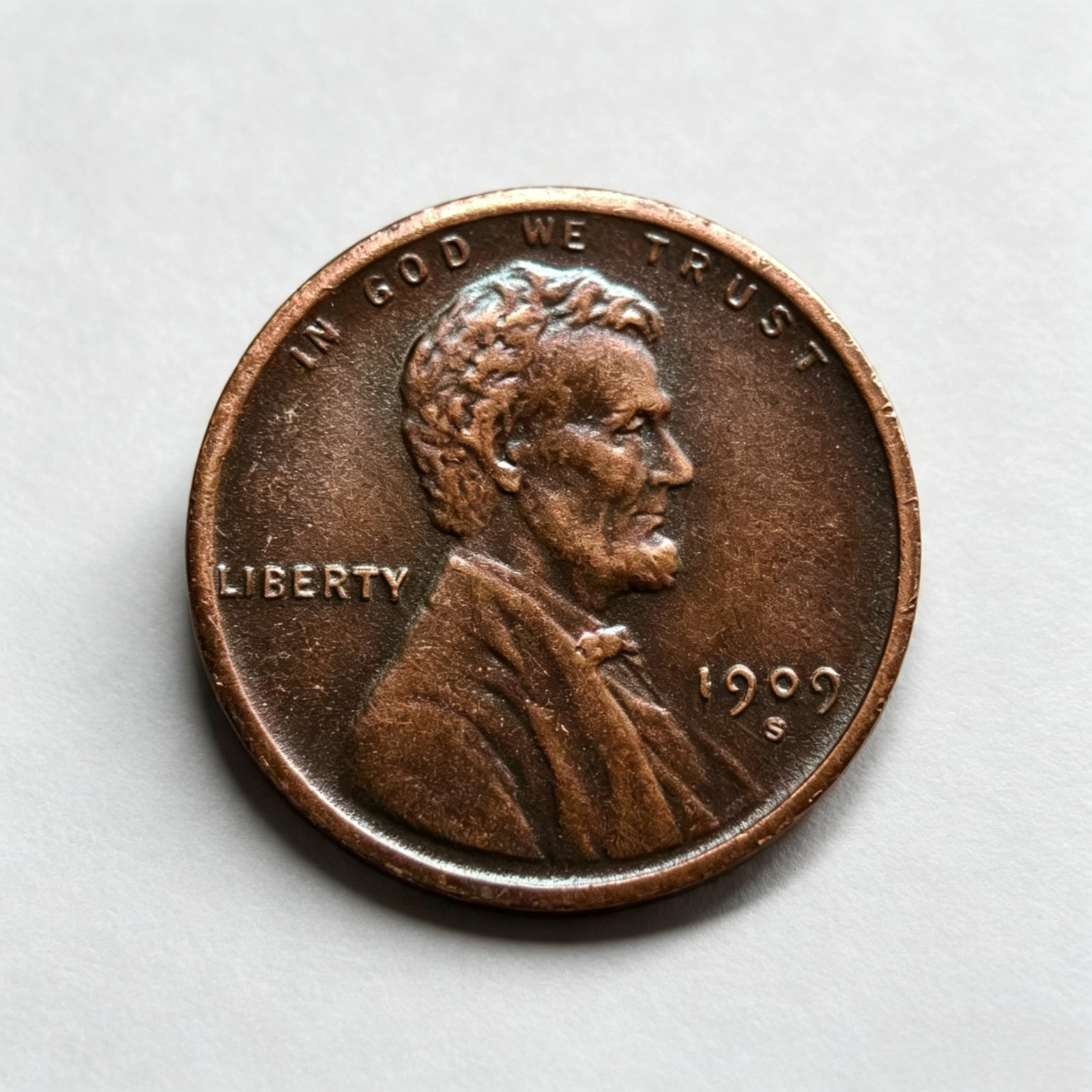 ---1909-S VDB Lincoln Wheat Cent As shown in the figure---