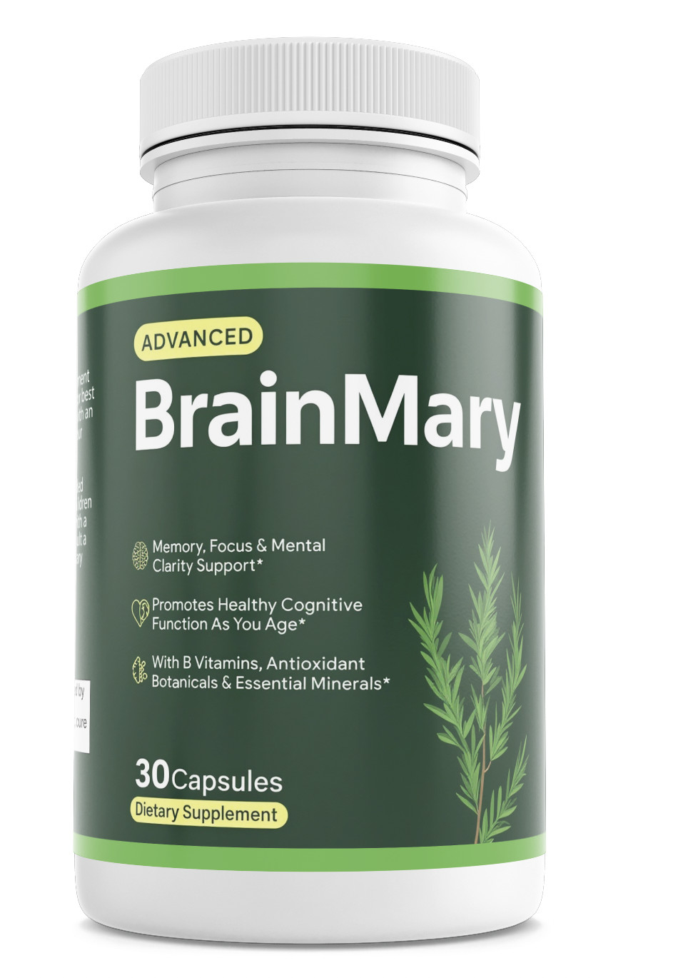 Brain Mary Mind Memory Cognitive Advanced Support BrainMary 30 Capsules