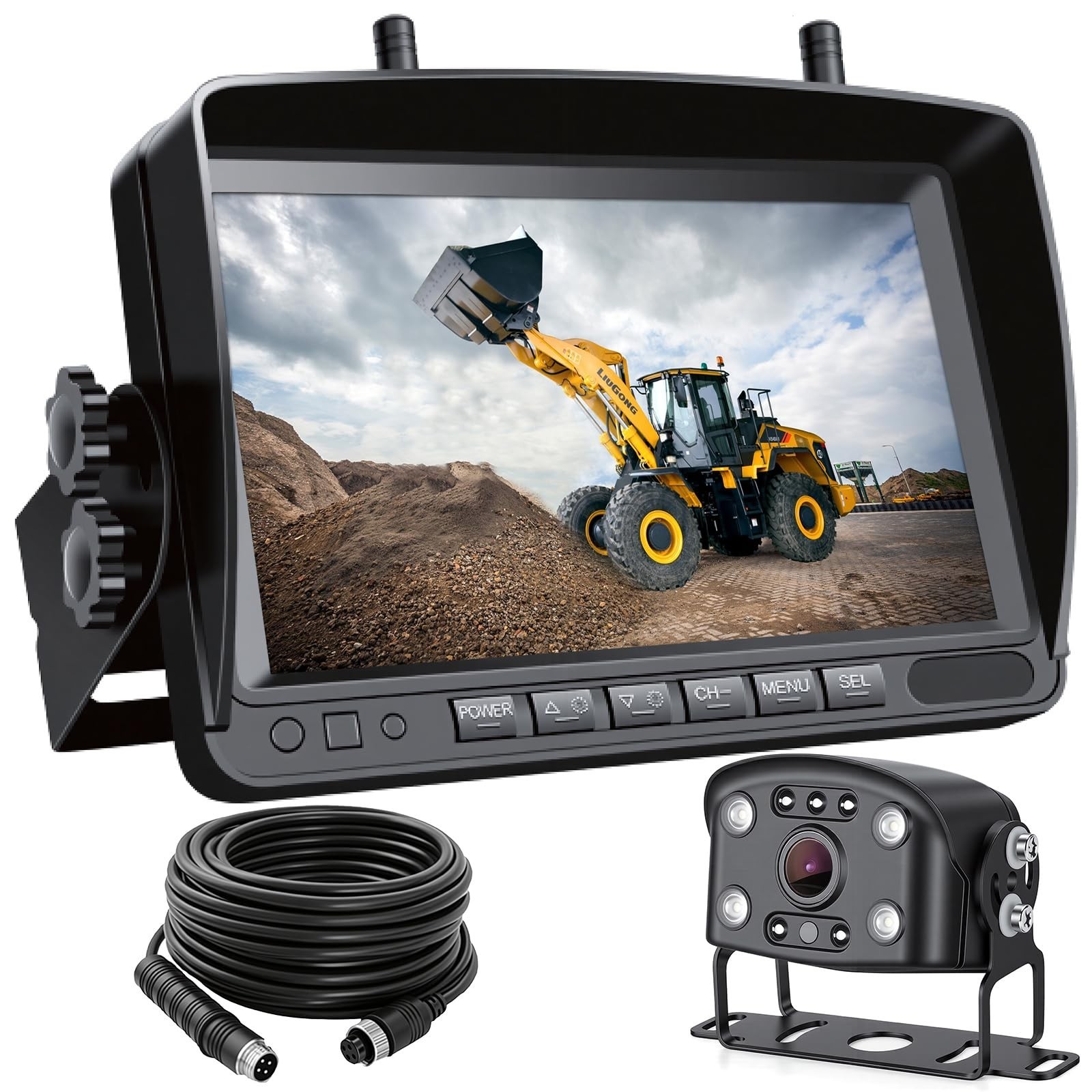 Heavy Equipment Backup Camera for Tractor,Truck,Excavator,Skid Steer | Night ...