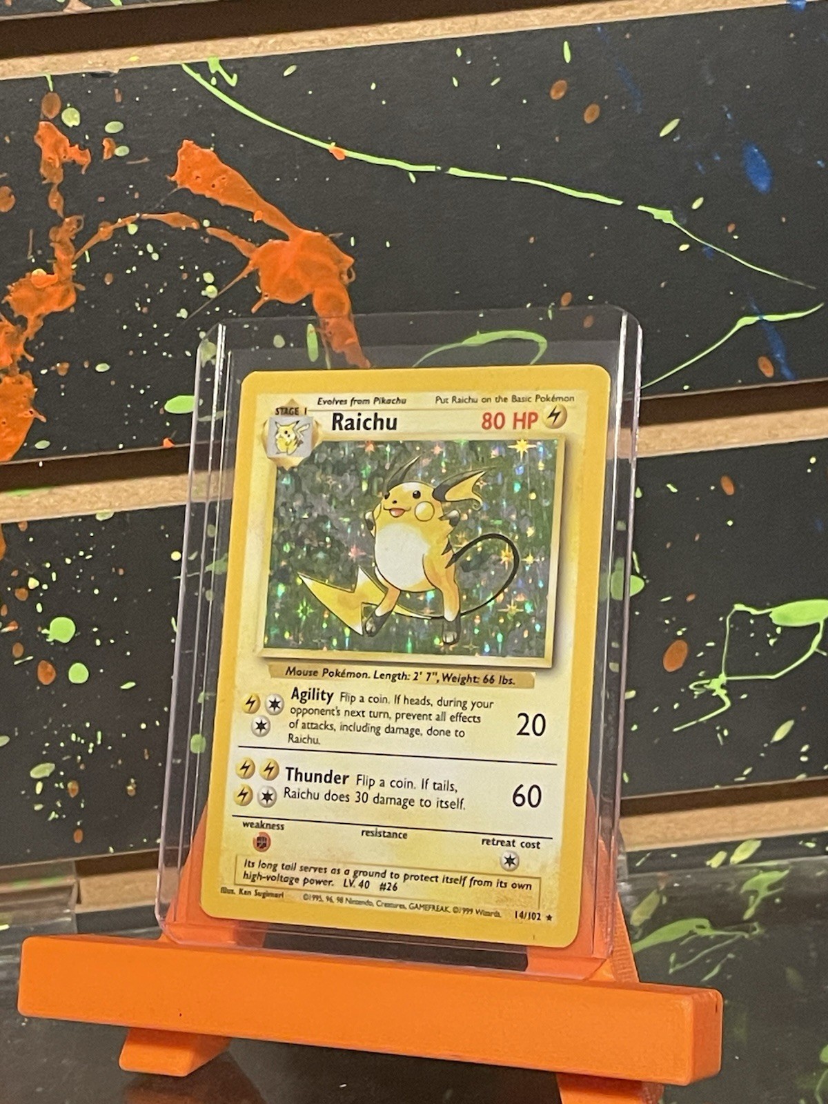 Wizards Of The Coast Raichu 14/103 Base Set Holo English Unlimited 80 HP 1999 🔥