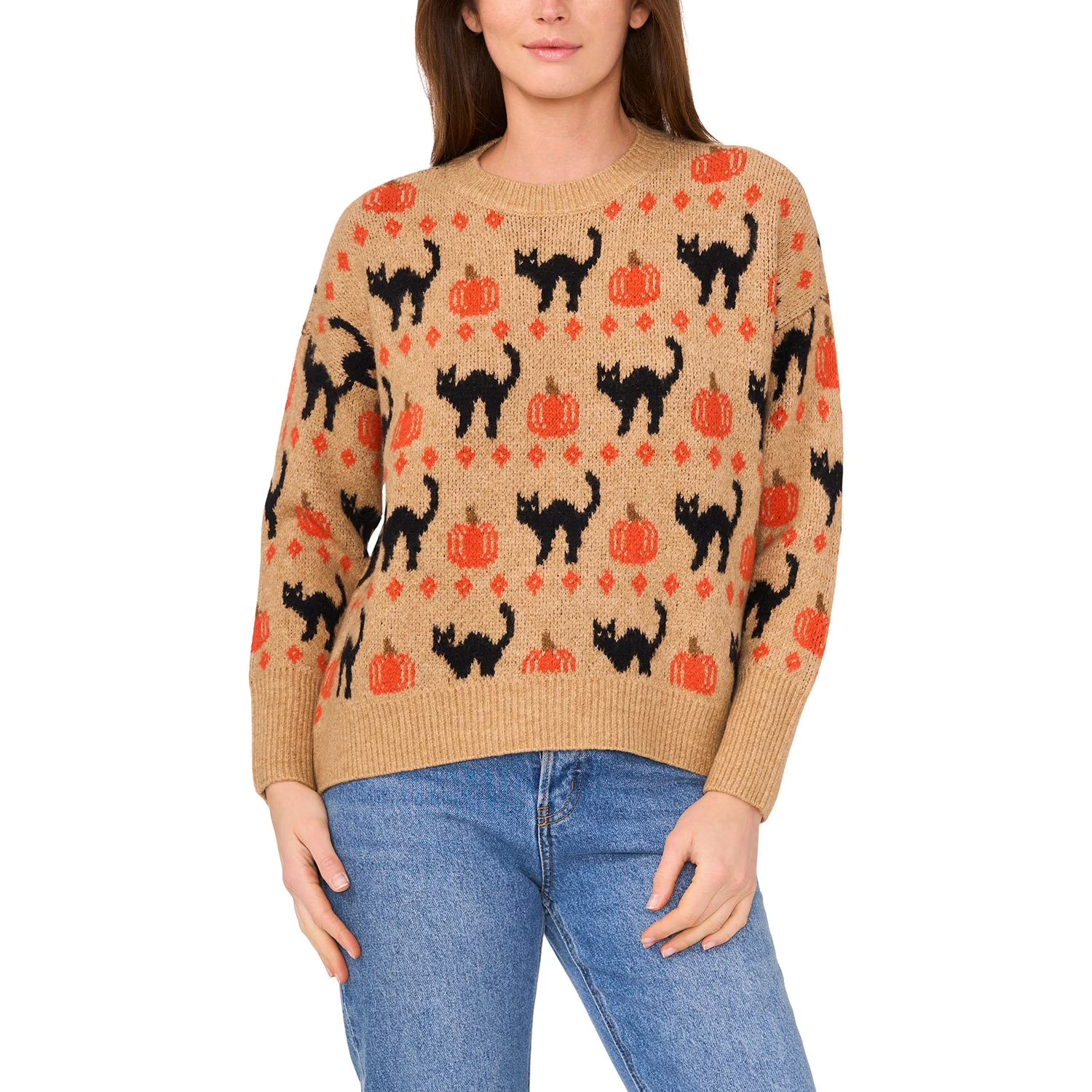 NWT Vince Camuto Women\'s Halloween Sweater Size XXL Tan