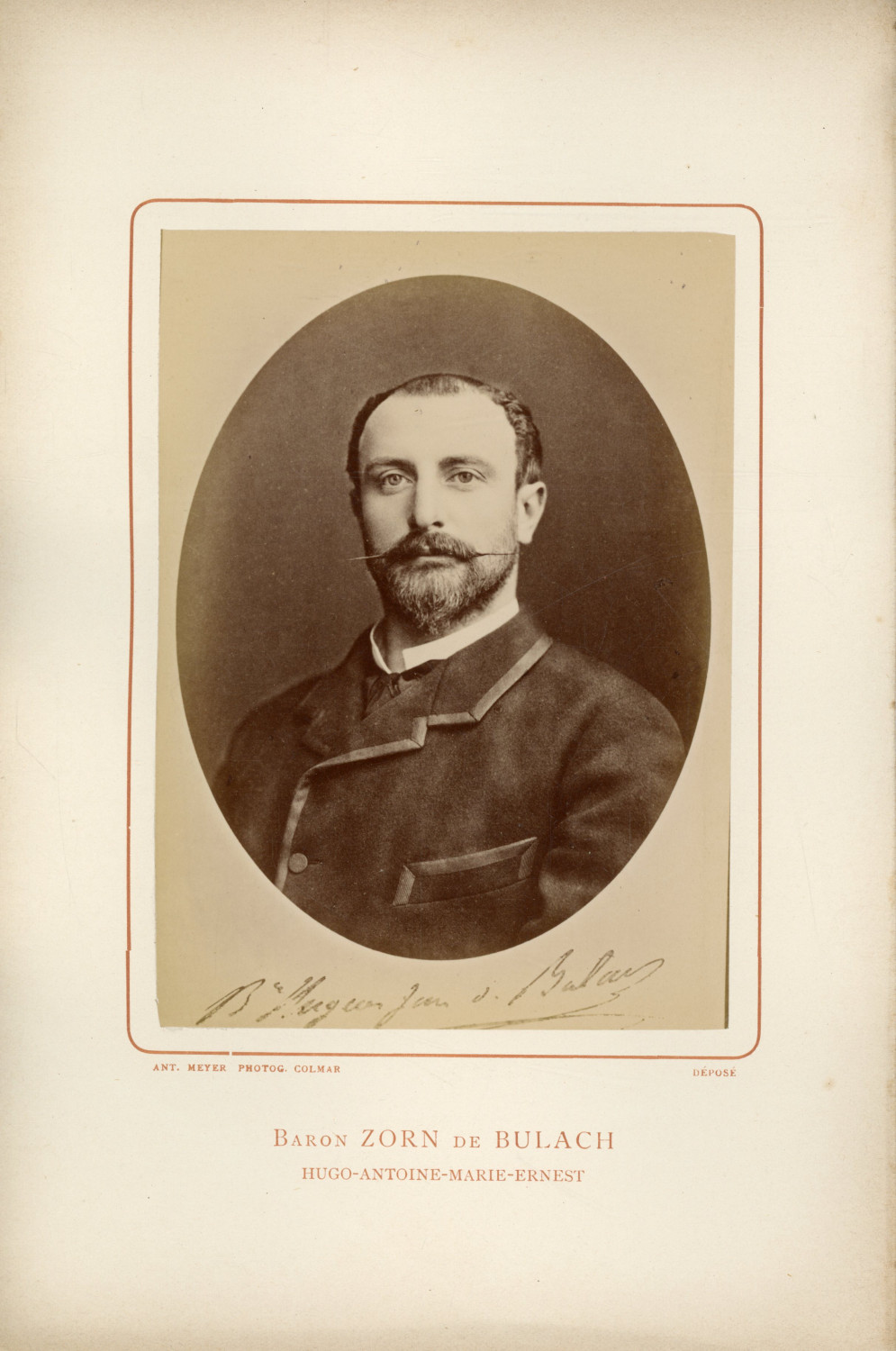 Ant. Meyer, Photog. Colmar, Baron François Zorn de Bulach (1828-1890), pol man