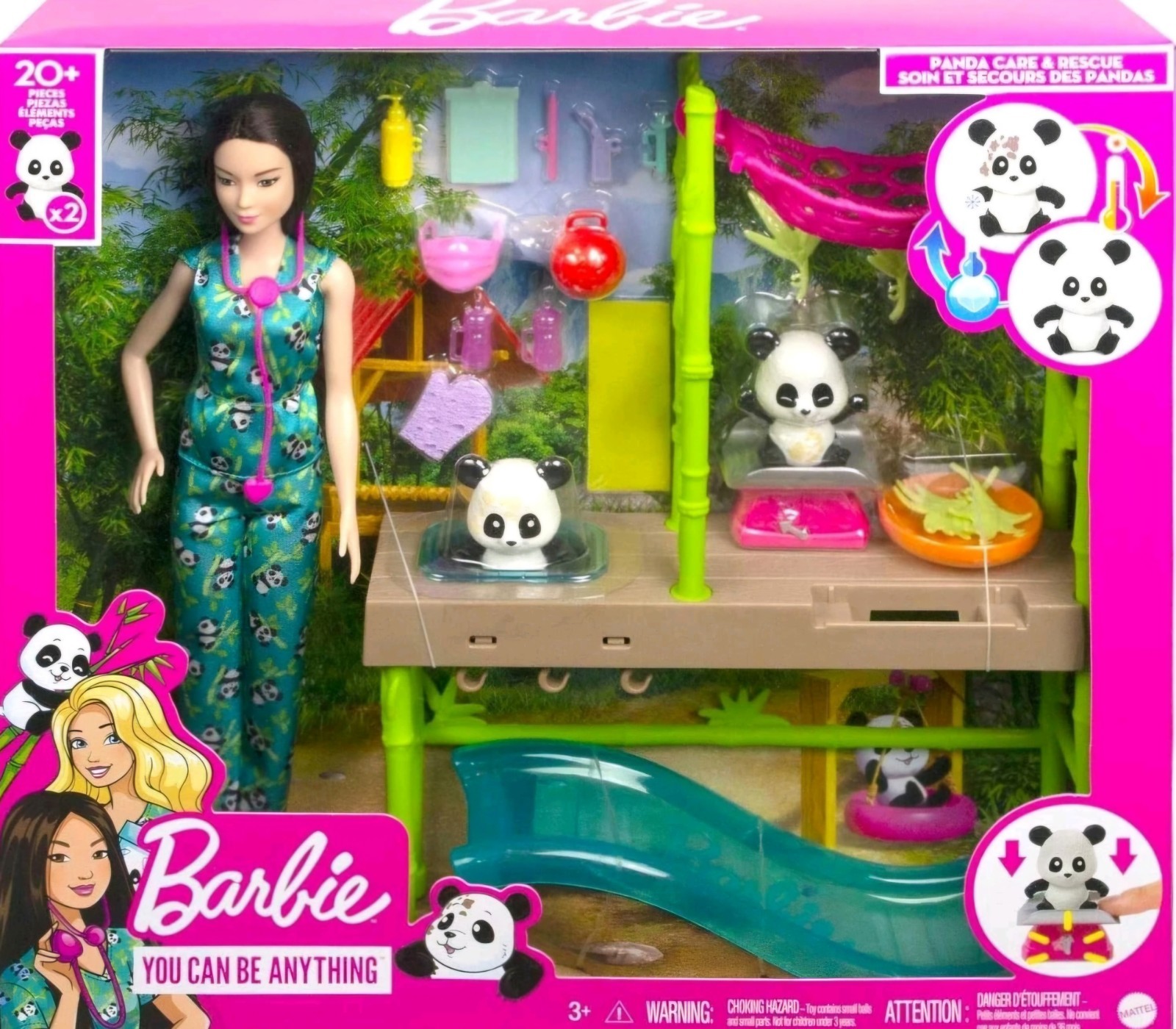 New BARBIE Panda Care and Rescue Doll & Playset You Can Be Anything Mattel HKT77 New BARBIE Panda Care and Rescue Doll & Playset You Can Be Anything Mattel HKT77