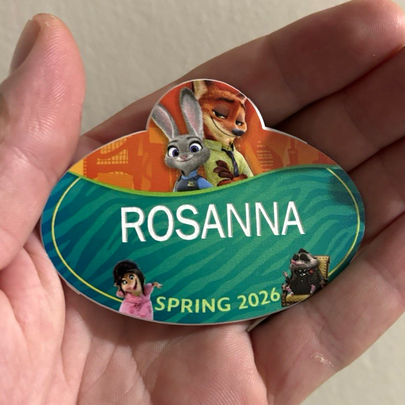 Disneyland Cast Member Exclusive Walt Disney Imagineering Zootopia Badge RARE