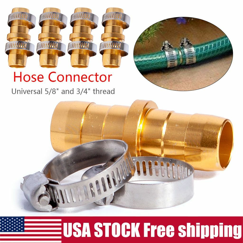 Metal Garden Hose Repair Mender Kit Hose Connector 3/4 5/8 Male Female Connector