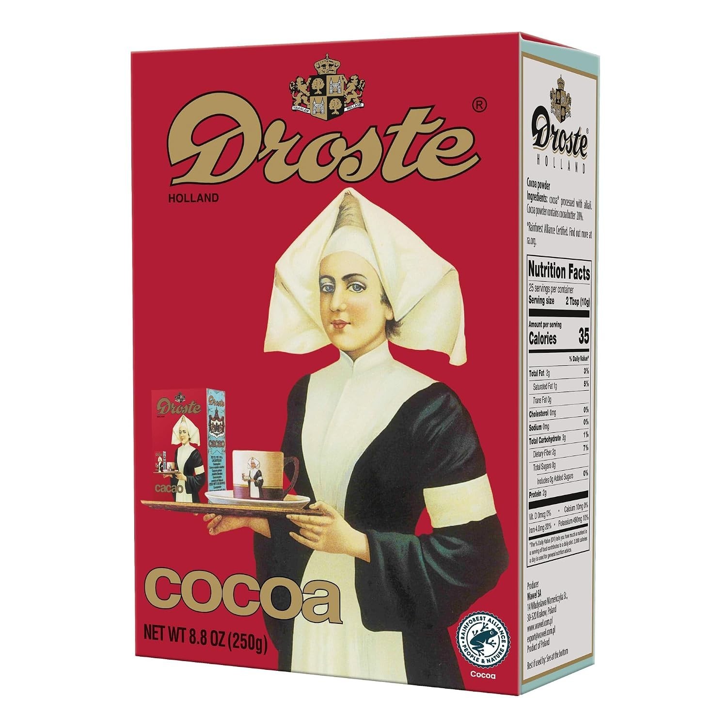 Droste Cocoa Powder Dutch Style Cocoa for Baking Desserts and More, 8.8 Ounce Droste Cocoa Powder Dutch Style Cocoa for Baking Desserts and More, 8.8 Ounce