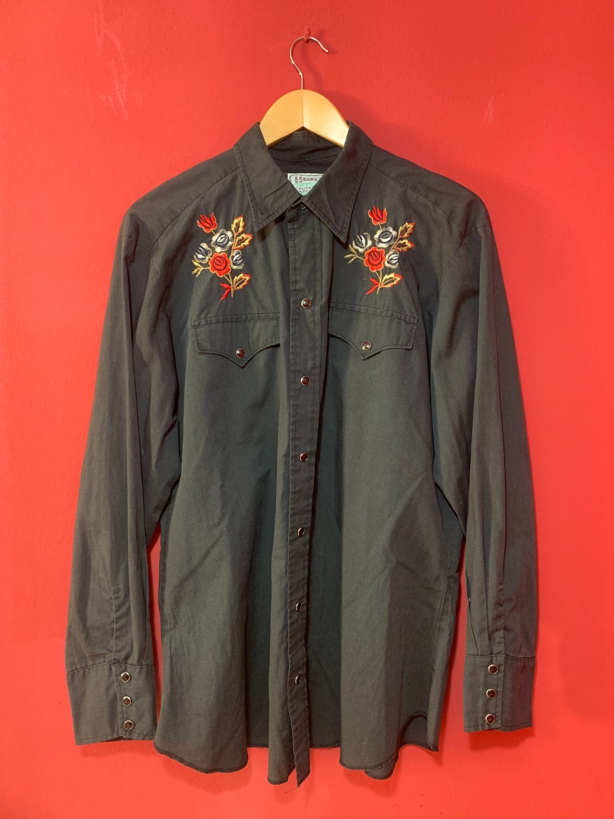 Western Cowgirl Ranchwear Shirt Vintage H Bar C (60\'-70\') Made in USA Size L