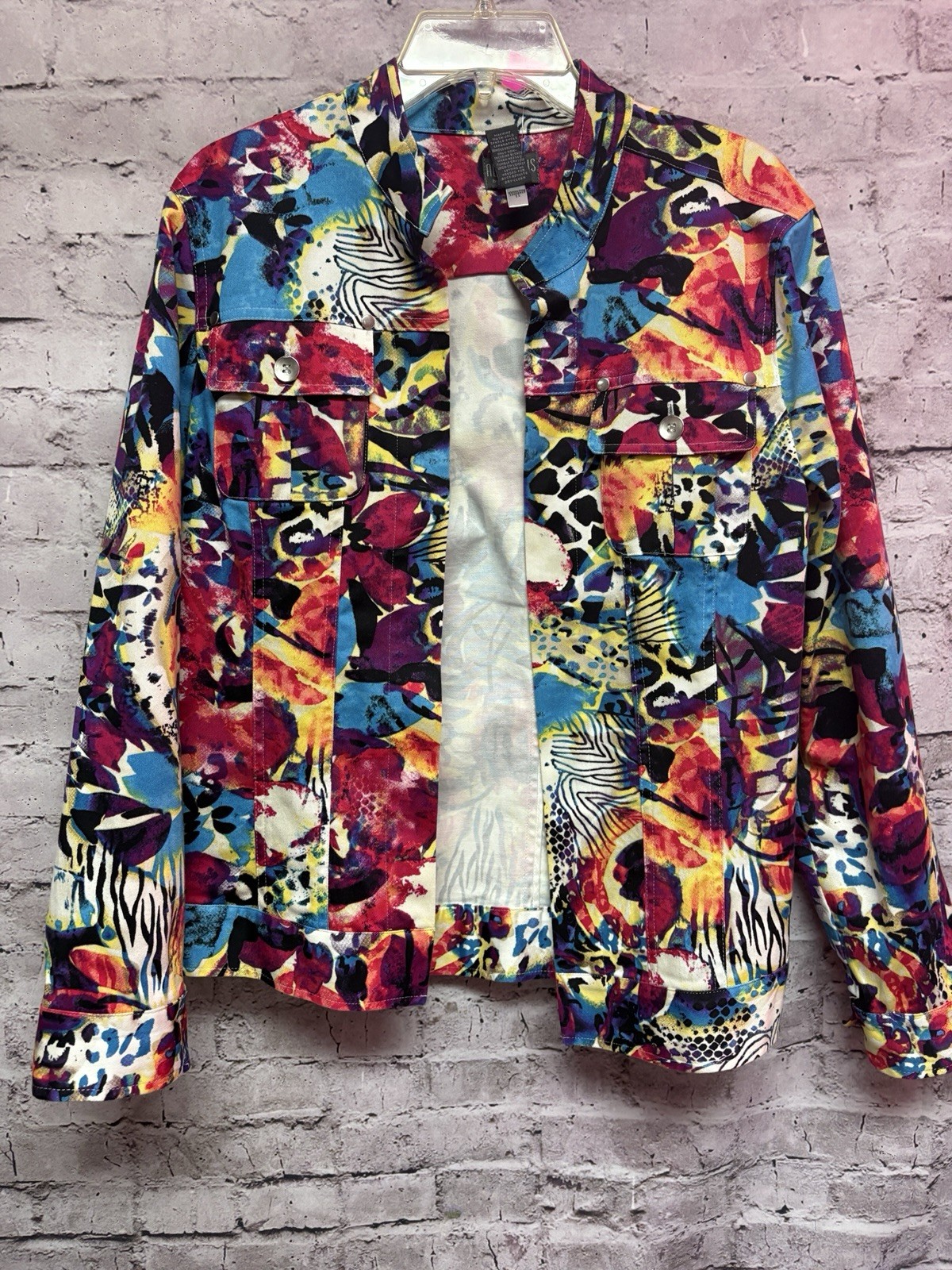 Additions By Chico’s Women’s Multi Color Jacket Size 2 Additions By Chico’s Women’s Multi Color Jacket Size 2