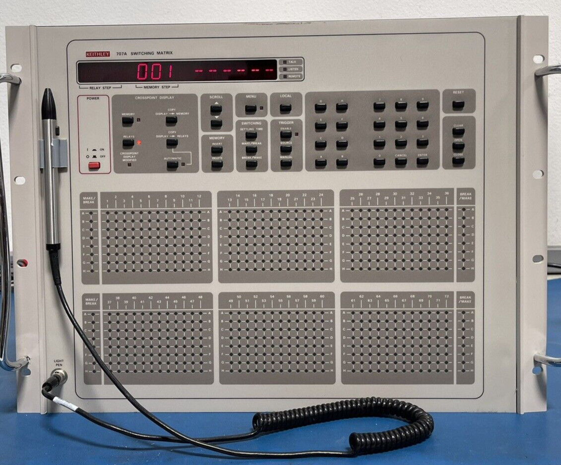 Keithley 707A with 4 Keithley 7174A 8x12  Super, Low Current Matrix