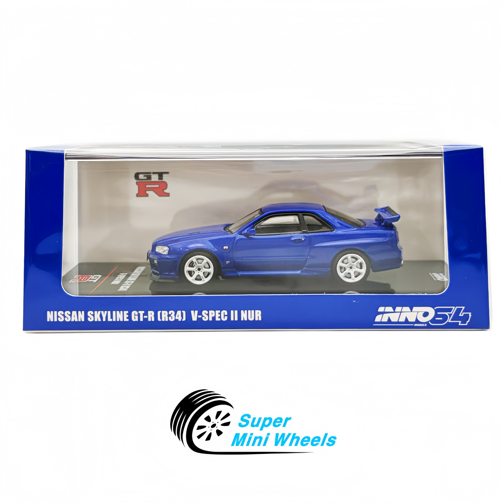 INNO64 1:64 Nissan Skyline GT-R R34 V-Spec II Nur Blue INNO64 1:64 Nissan Skyline GT-R R34 V-Spec II Nur Blue