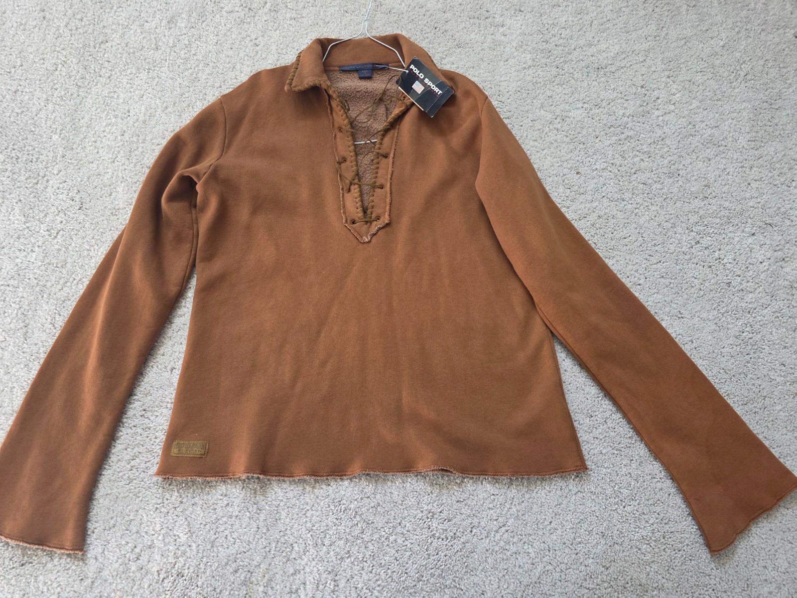 Rare Vtg Y2K Ralph Lauren Sport long sleeve shirt with original tag