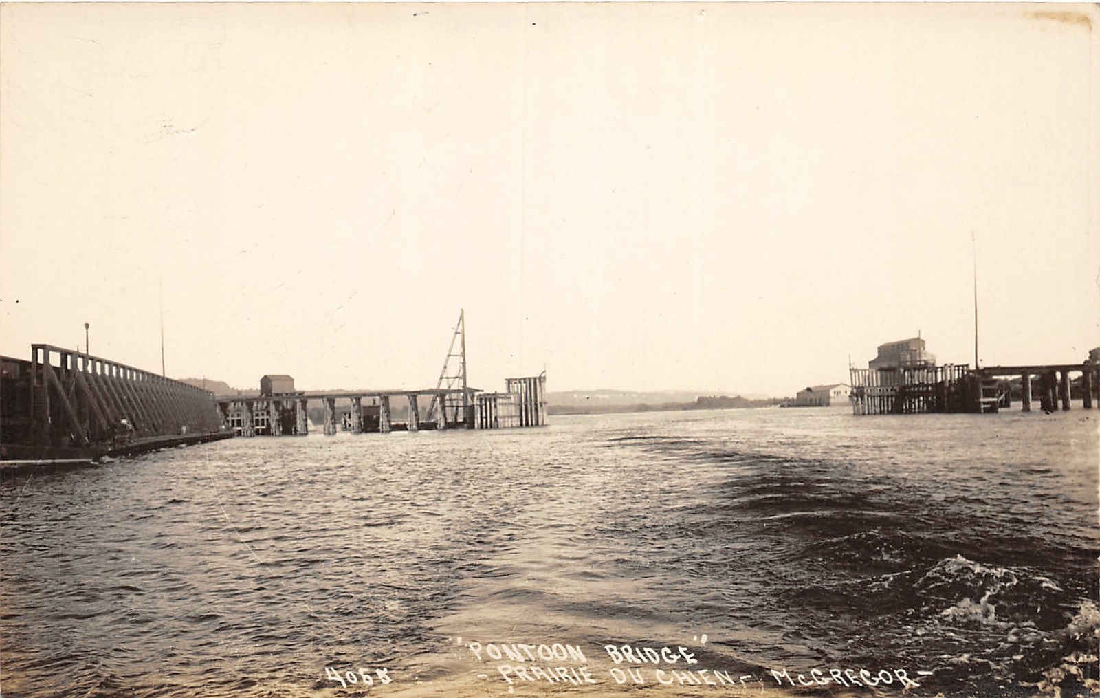 H47/ McGregor Iowa RPPC Postcard c1930s Pontoon Bridge Prairie Du Chien H47/ McGregor Iowa RPPC Postcard c1930s Pontoon Bridge Prairie Du Chien
