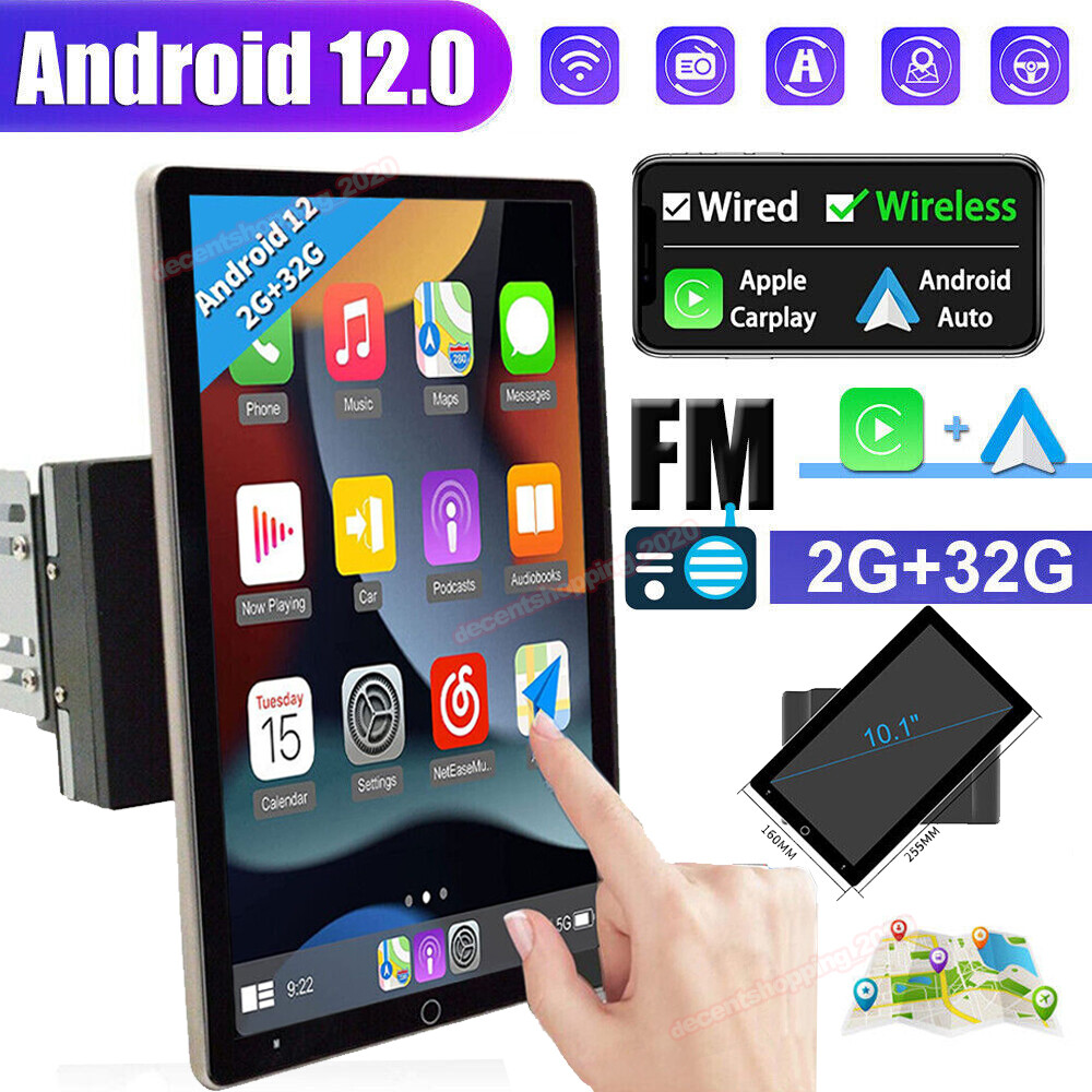 Tesla Style Universal Android 12.0 Car Radio GPS Carplay Car Stereo WiFi 2G+32GB