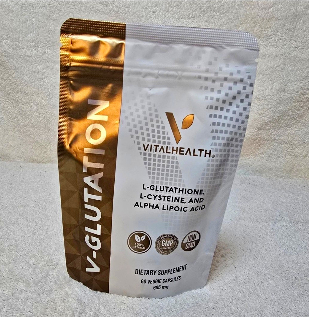 VitalHealth V-Glutation L-Glutathione Antioxidant 605mg 60 Veggie Caps Non-GMO VitalHealth V-Glutation L-Glutathione Antioxidant 605mg 60 Veggie Caps Non-GMO