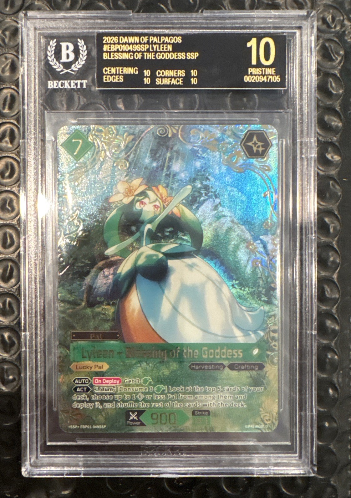 2026 Palworld Lyleen Blessing of the Goddess EBP01-049SSP SSP BGS 10 BLACK LABEL