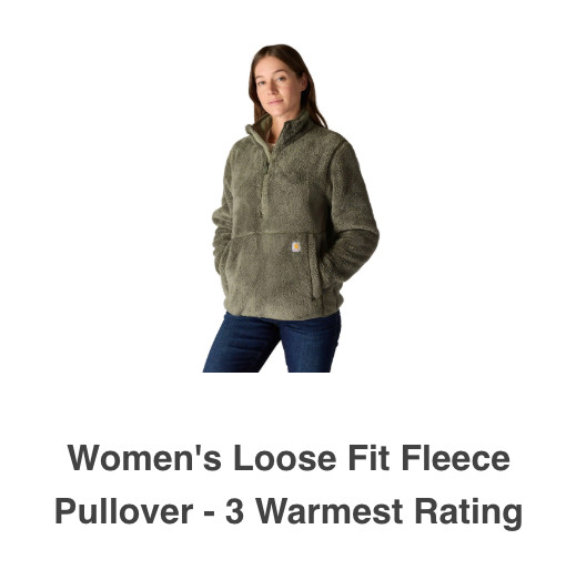 Carhartt Women\'s Fleece Pullover, size S (4-6). Never worn. Carhartt Women\'s Fleece Pullover, size S (4-6). Never worn.