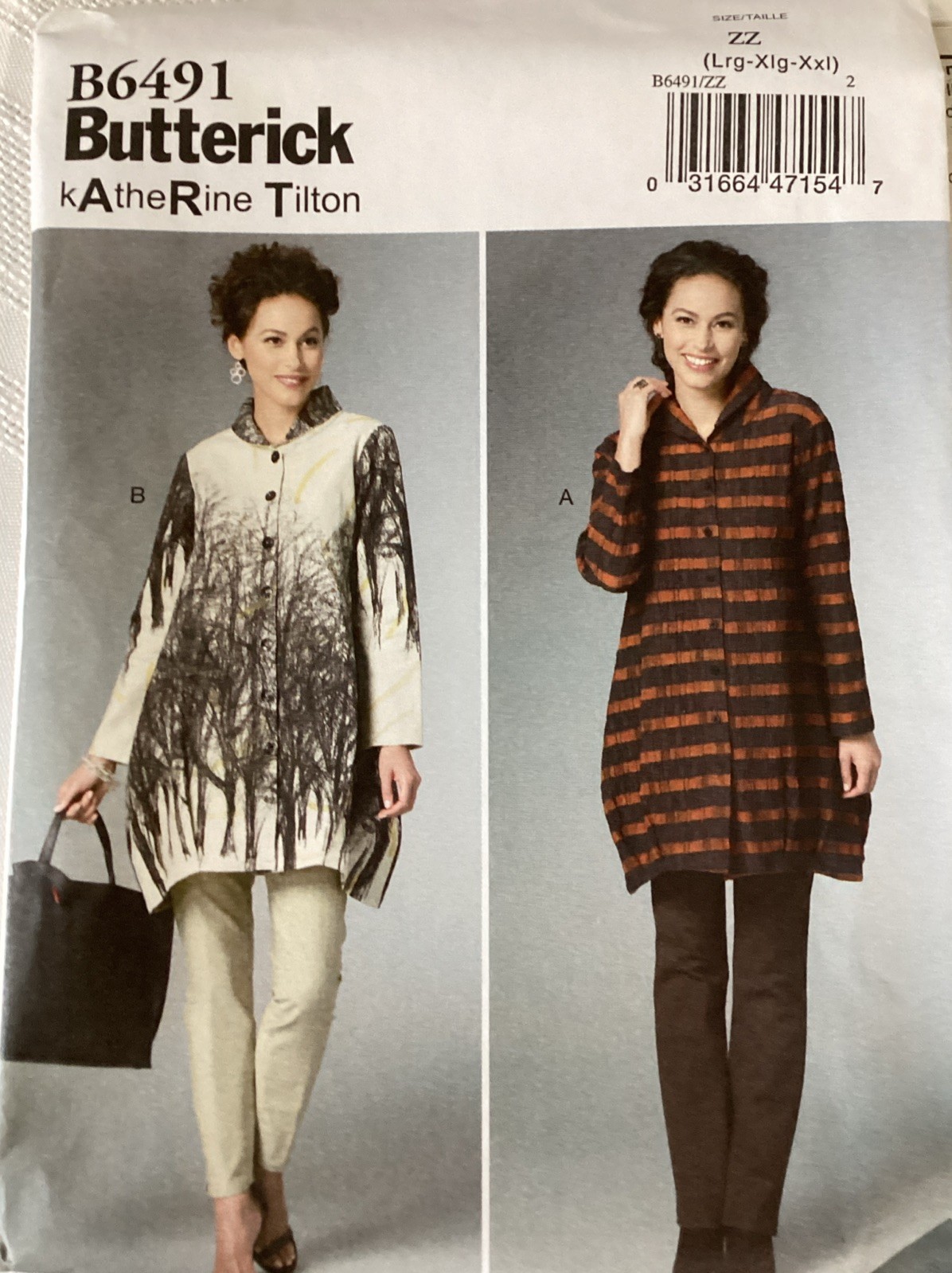 butterick sewing pattern B6491 ZZ Lrg-Xxl