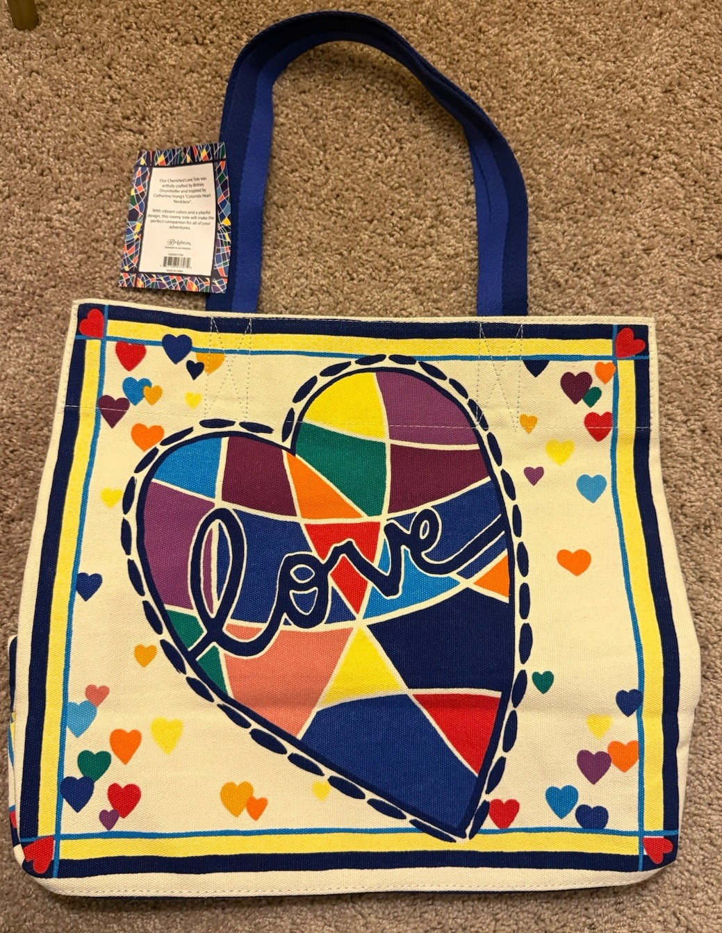 Brighton Cherished Love Tote Canvas NWT