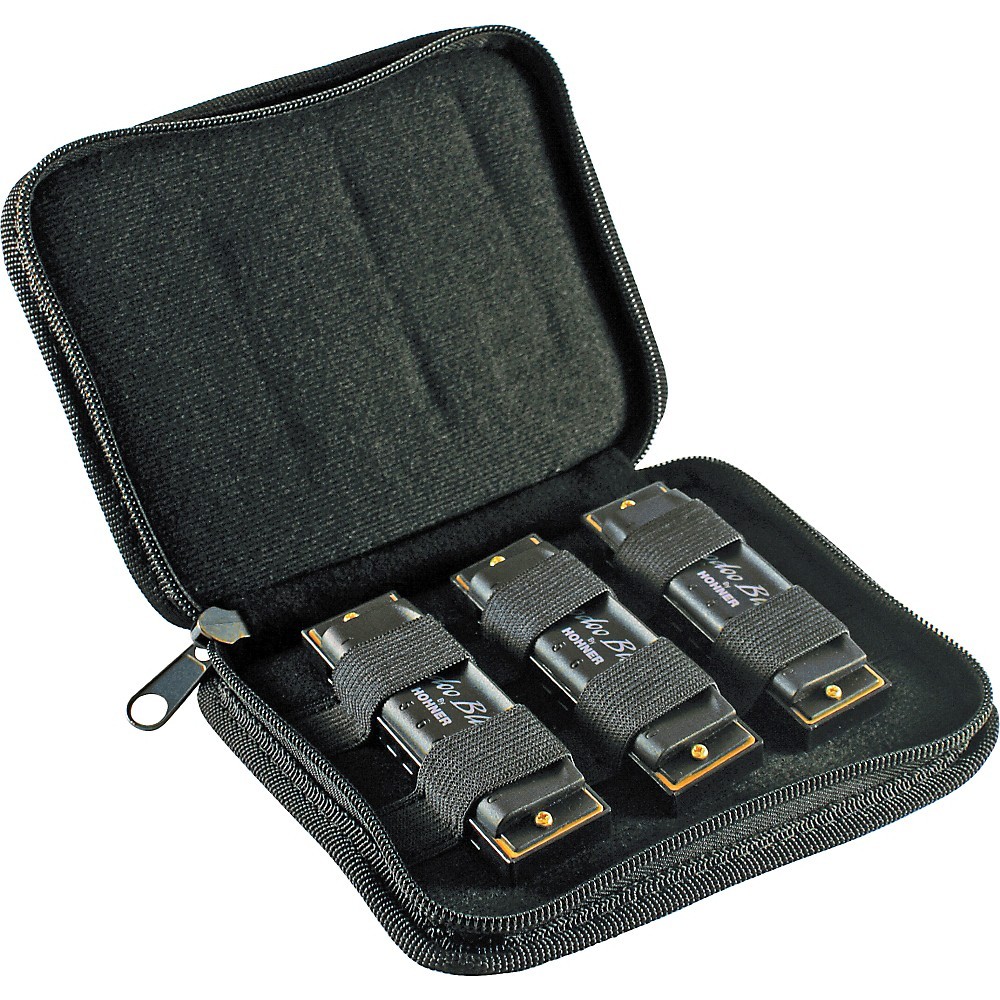 Hohner Hoodoo Blues Harmonica 3Pack with Case C,D,G