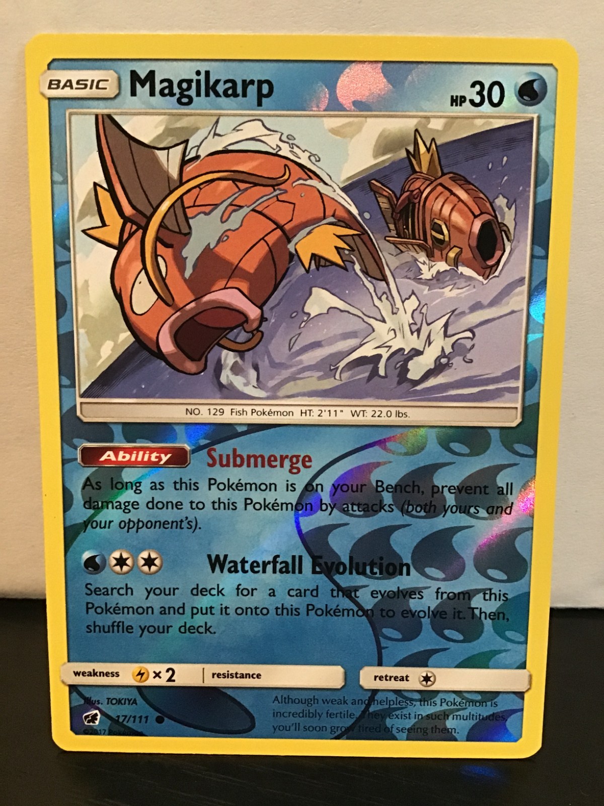 Magikarp 17/111 Common Pokemon Crimson Invasion Reverse Holo