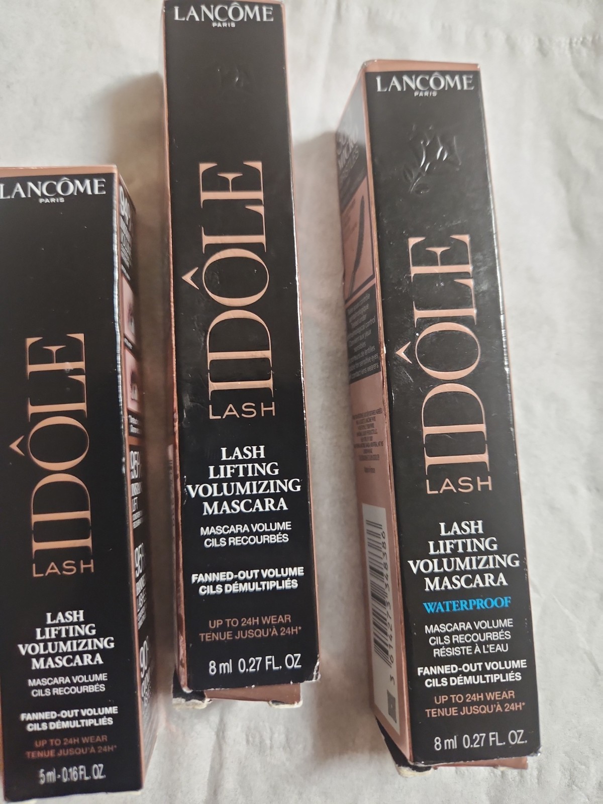 3pk Lancome Idole Lifting Volumiz Mascara Glossy Black 1 Waterproof,1Reg & 1Mini 3pk Lancome Idole Lifting Volumiz Mascara Glossy Black 1 Waterproof,1Reg & 1Mini