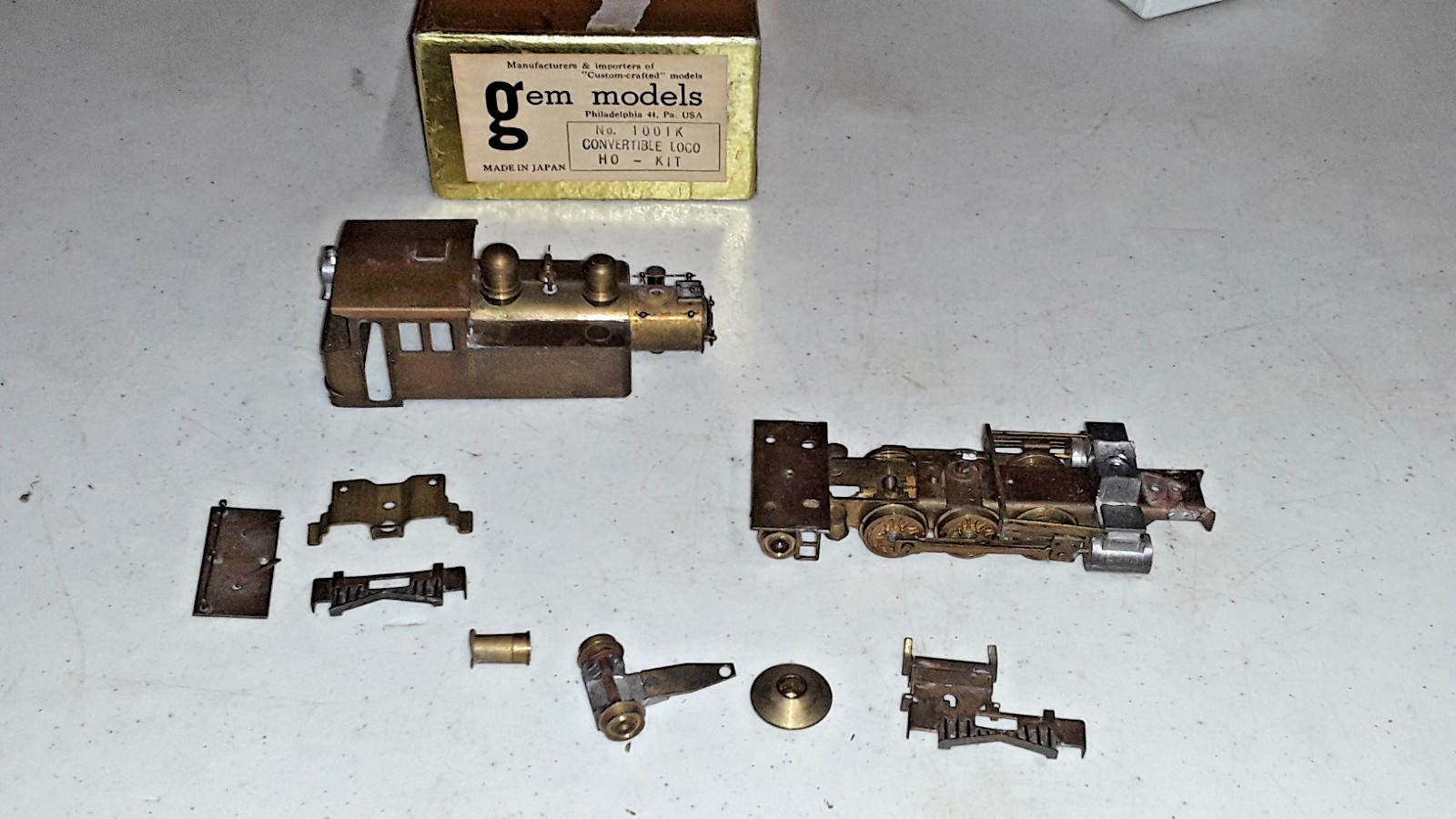 Gem Models Brass Convertible Locomotive HO Kit # 1001K - No Motor (DD-49