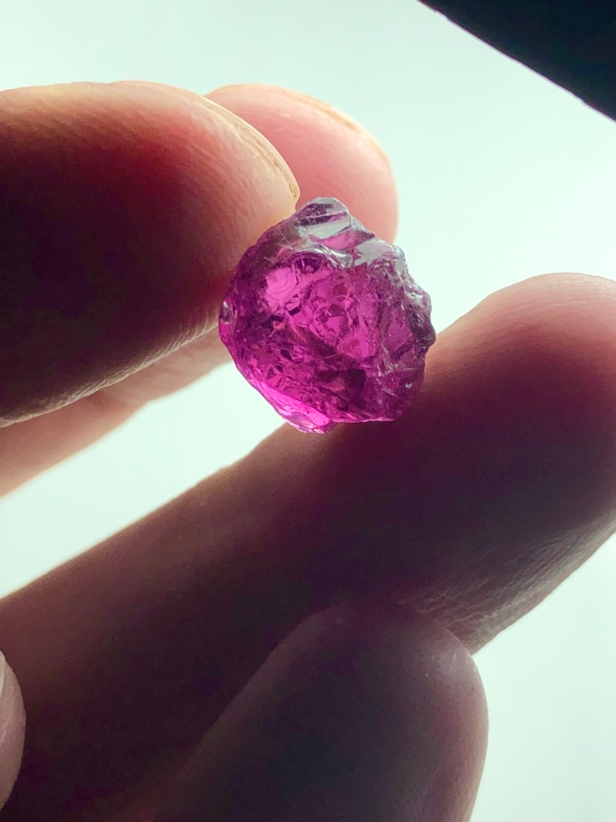 6.8Ct Mindblowing Rough Rare Purple Garnet Natural Color Facet Grade @Tanzania
