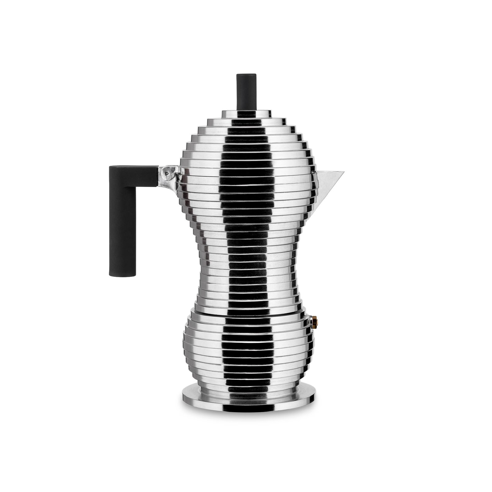 Alessi Pulcina Stovetop Espresso Maker 6 Cup Moka Pot Black by Illy Design Alessi Pulcina Stovetop Espresso Maker 6 Cup Moka Pot Black by Illy Design