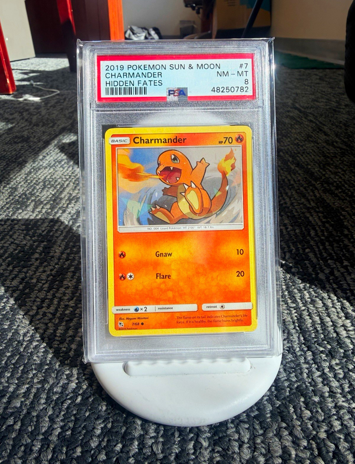 Pokemon TCG Hidden Fates Charmander 7/68 Regular English 2019 PSA 8