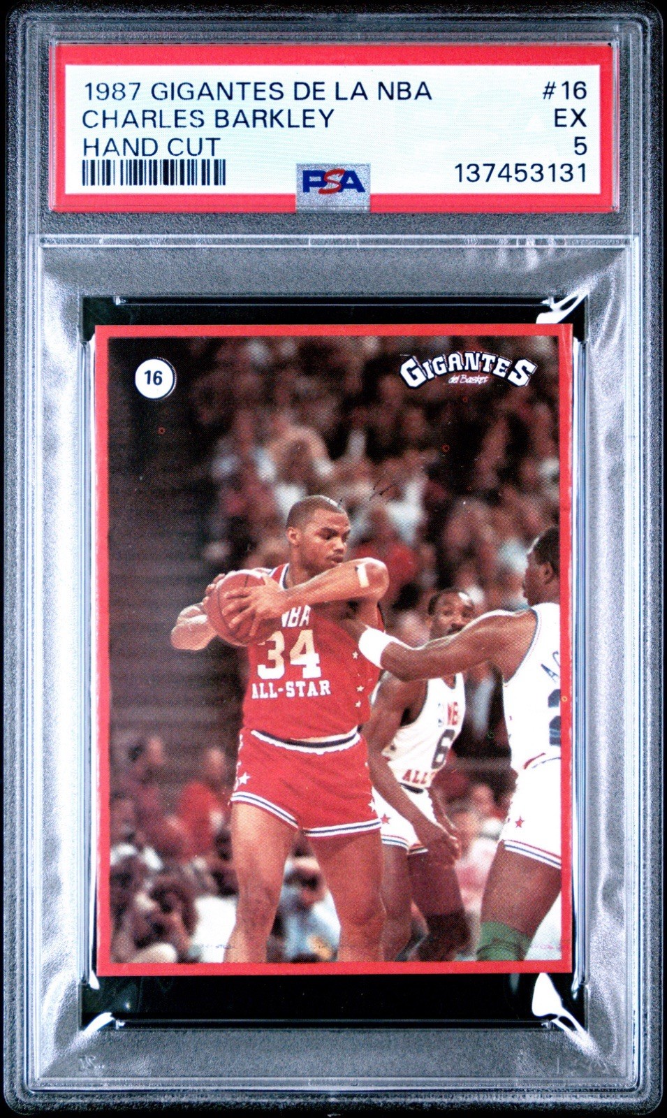 1987 Gigantes De La NBA Charles Barkley #16 76ers PSA 5 RARE HOF PSA 5 POP 1
