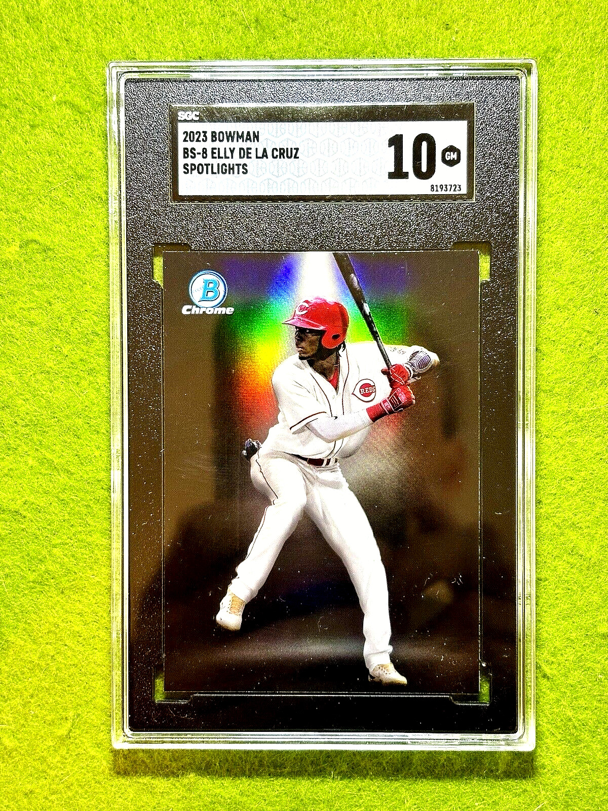 Elly De La Cruz SGC 10 SPOTLIGHTS REFRACTOR ROOKIE CARD 2023 Bowman Chrome SP RC Elly De La Cruz SGC 10 SPOTLIGHTS REFRACTOR ROOKIE CARD 2023 Bowman Chrome SP RC