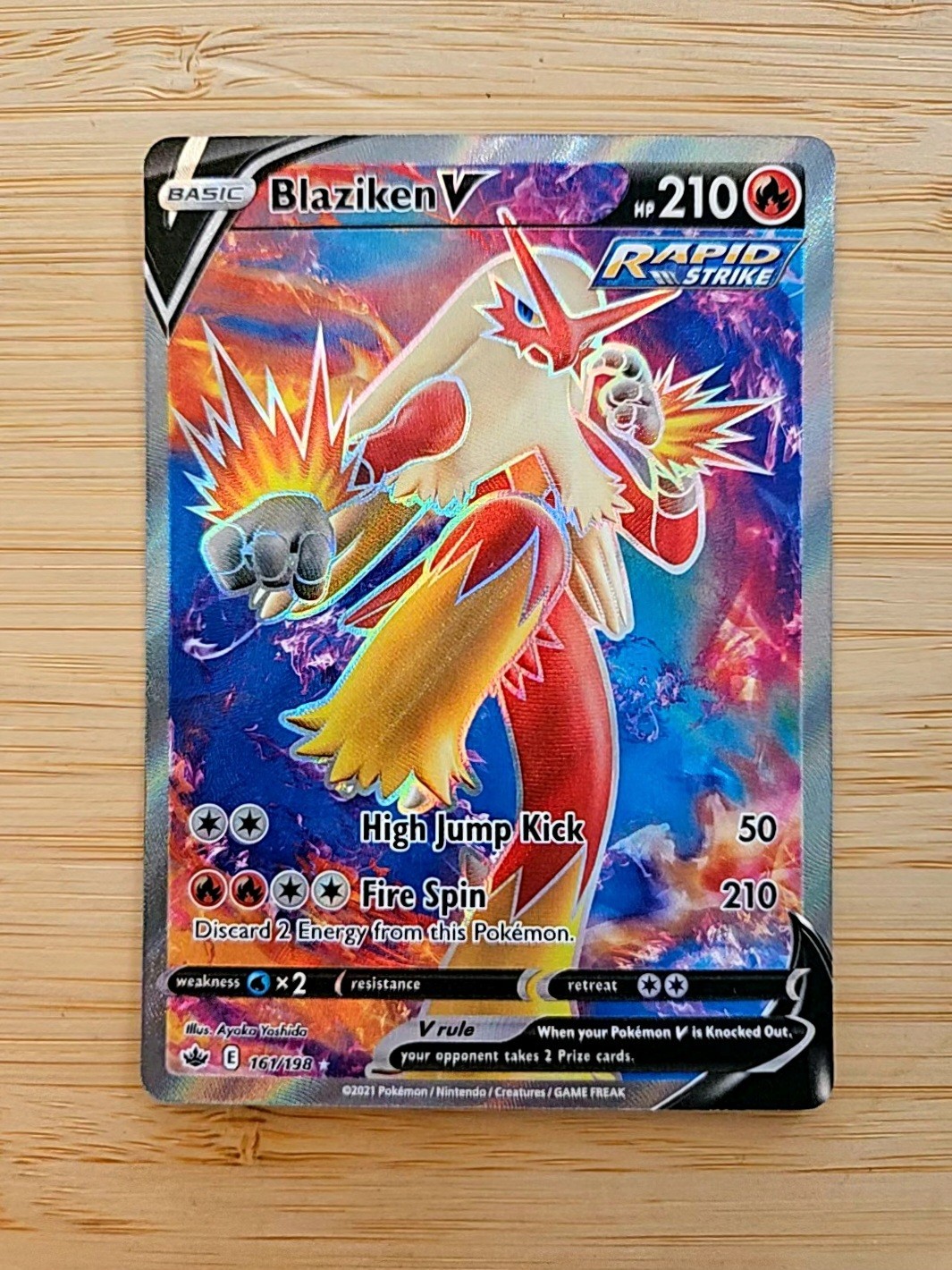 Blaziken V 161/198 Chilling Reign NM Full Art Pokemon Card