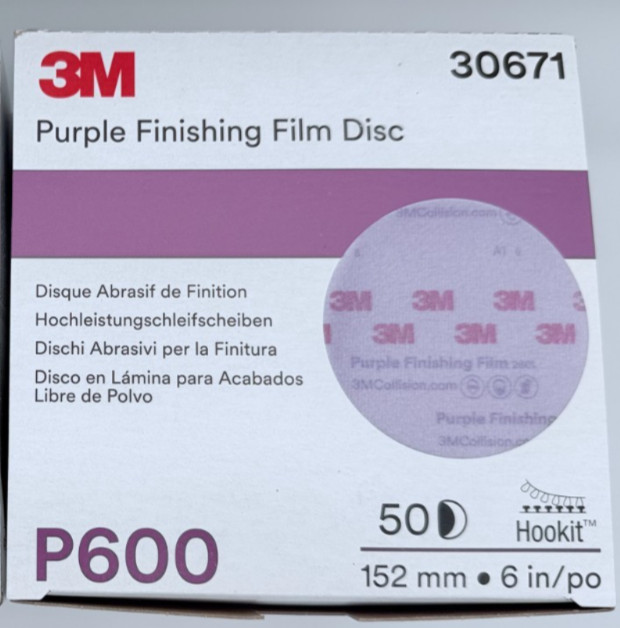 3M 30671 Purple Finishing Film Hookit Disc 6\