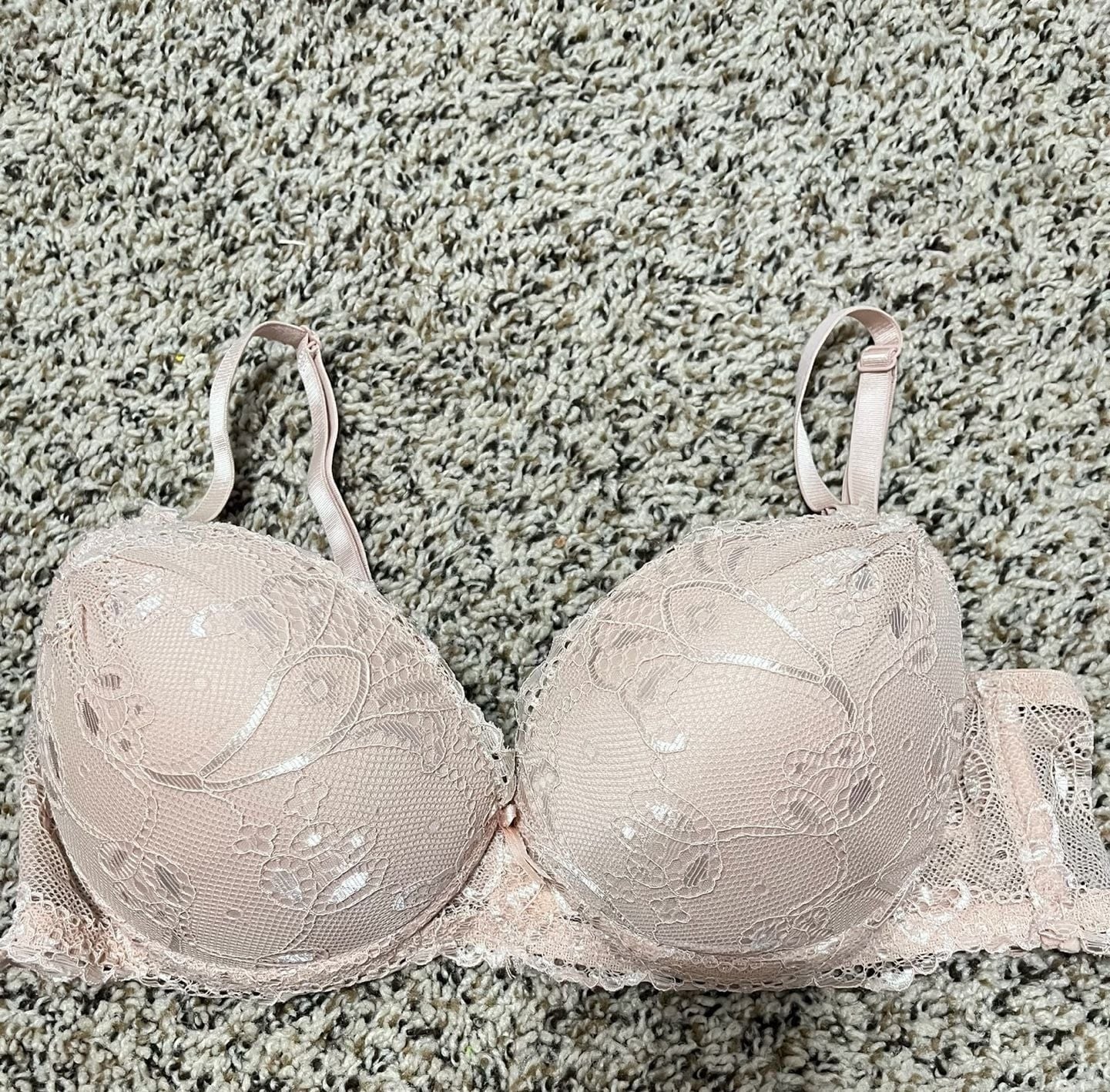 Sophie B Pushup Lace Bra Size 36B Pink