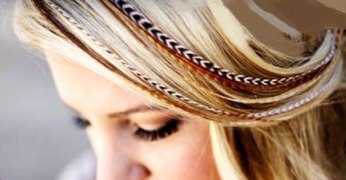 9 -12 inch Long Beautiful Natural Beige & Brown Feathers for Hair Extension Feat 9 -12 inch Long Beautiful Natural Beige & Brown Feathers for Hair Extension Feat