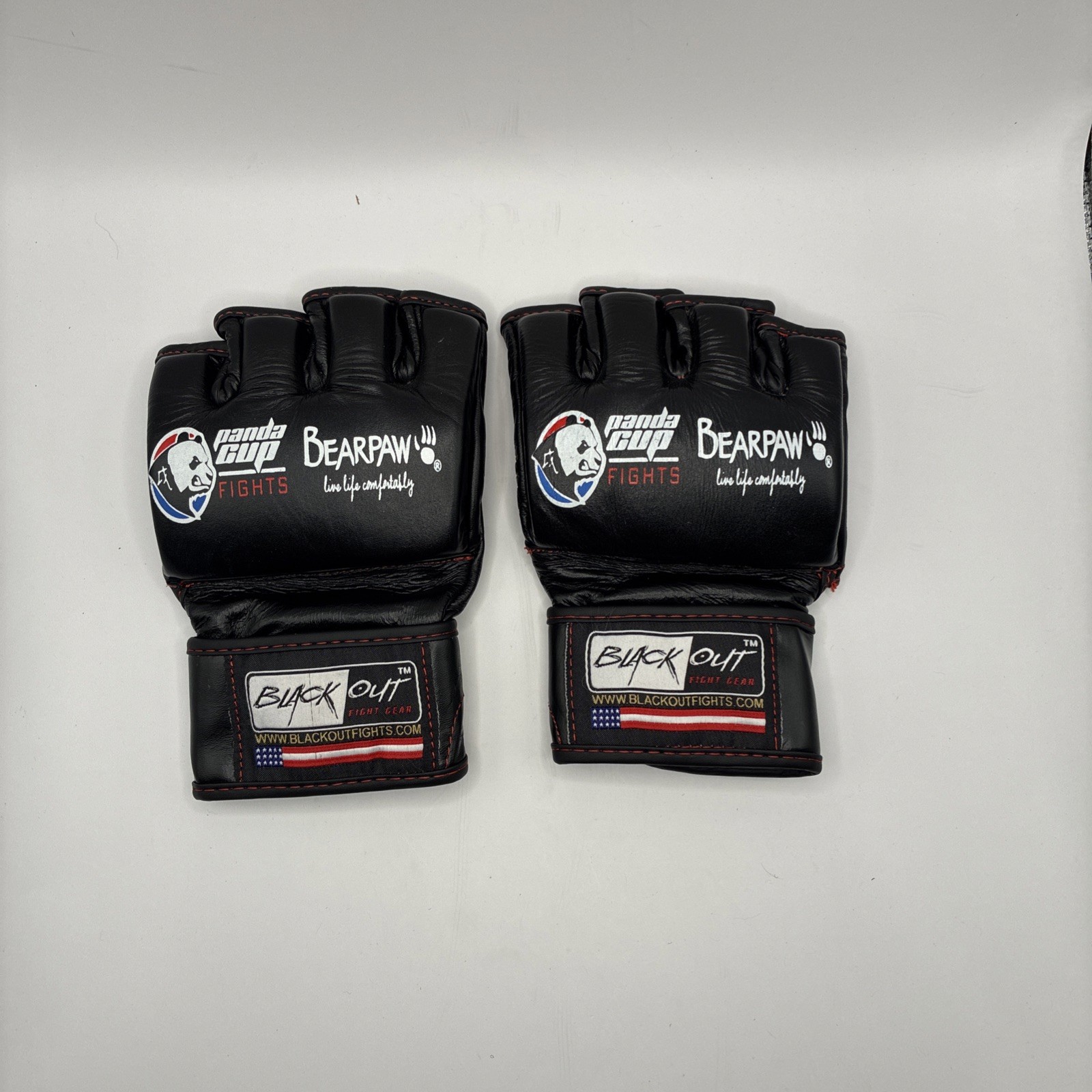 blackout fightgear Men\'s M Official Fight Glove MMA Grappling fight Open Fingers blackout fightgear Men\'s M Official Fight Glove MMA Grappling fight Open Fingers