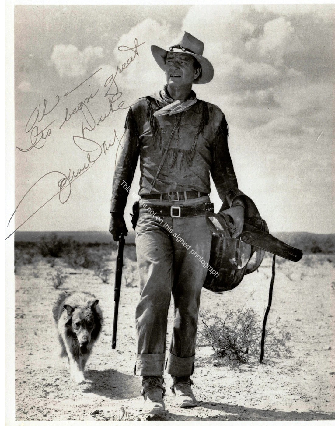 John Wayne Signed Autograph 5x7 Photo Western Cowboy Actor The Duke HD098