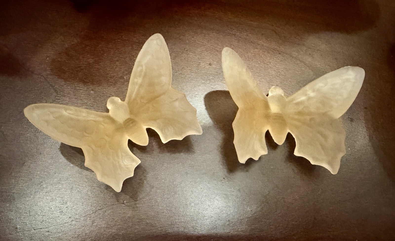 Vintage Westmoreland Frosted Glass Butterfly Figurines – Set of 2