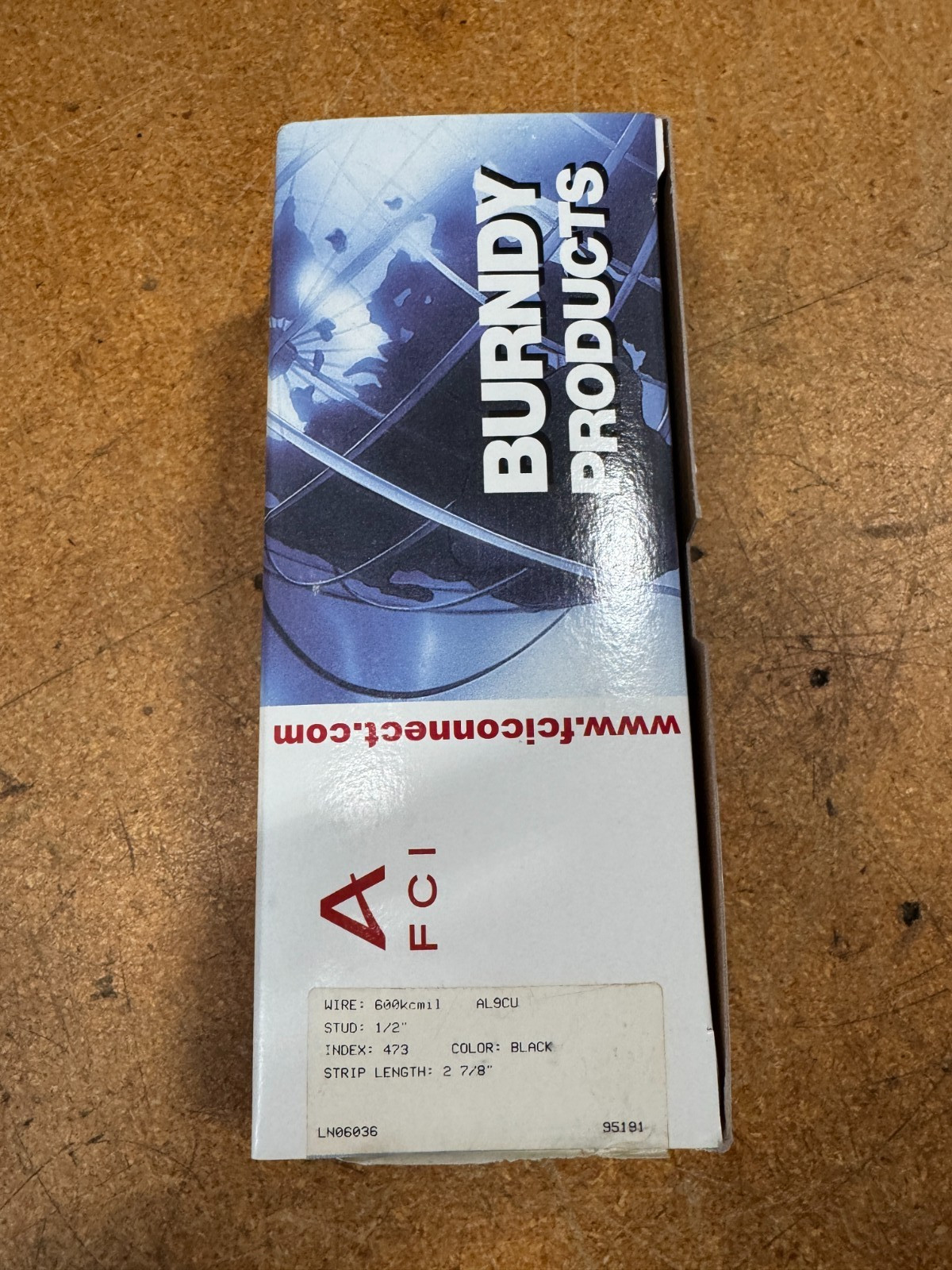 BURNDY YA36A3 2-Hole, 600 MCM, AL9CU  1/2\
