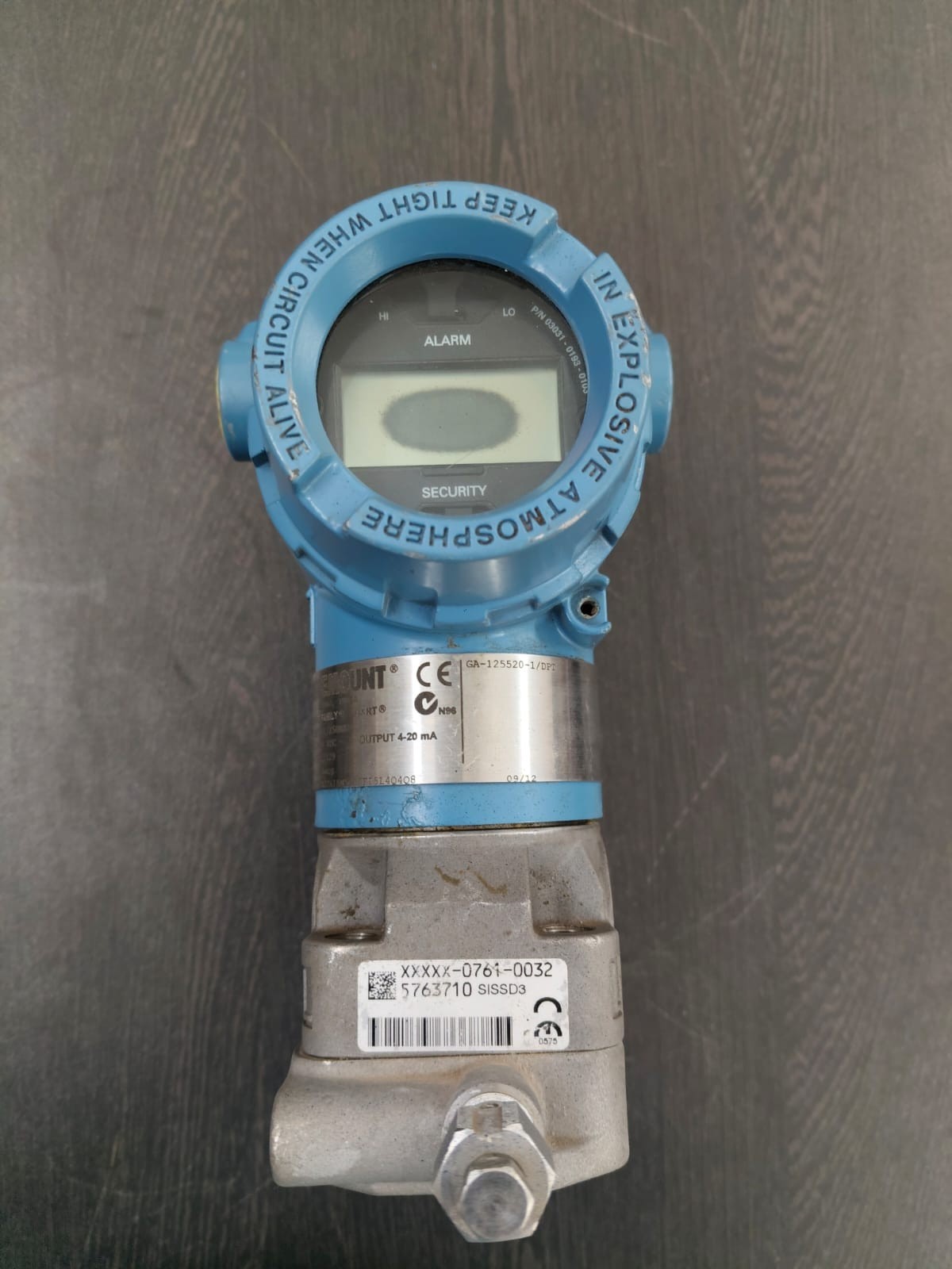 Rosemount 3051CD3A22A1AM5B4DFI5L4Q4Q8 Pressure Trasnmitter 3626 PSI/250 BAR
