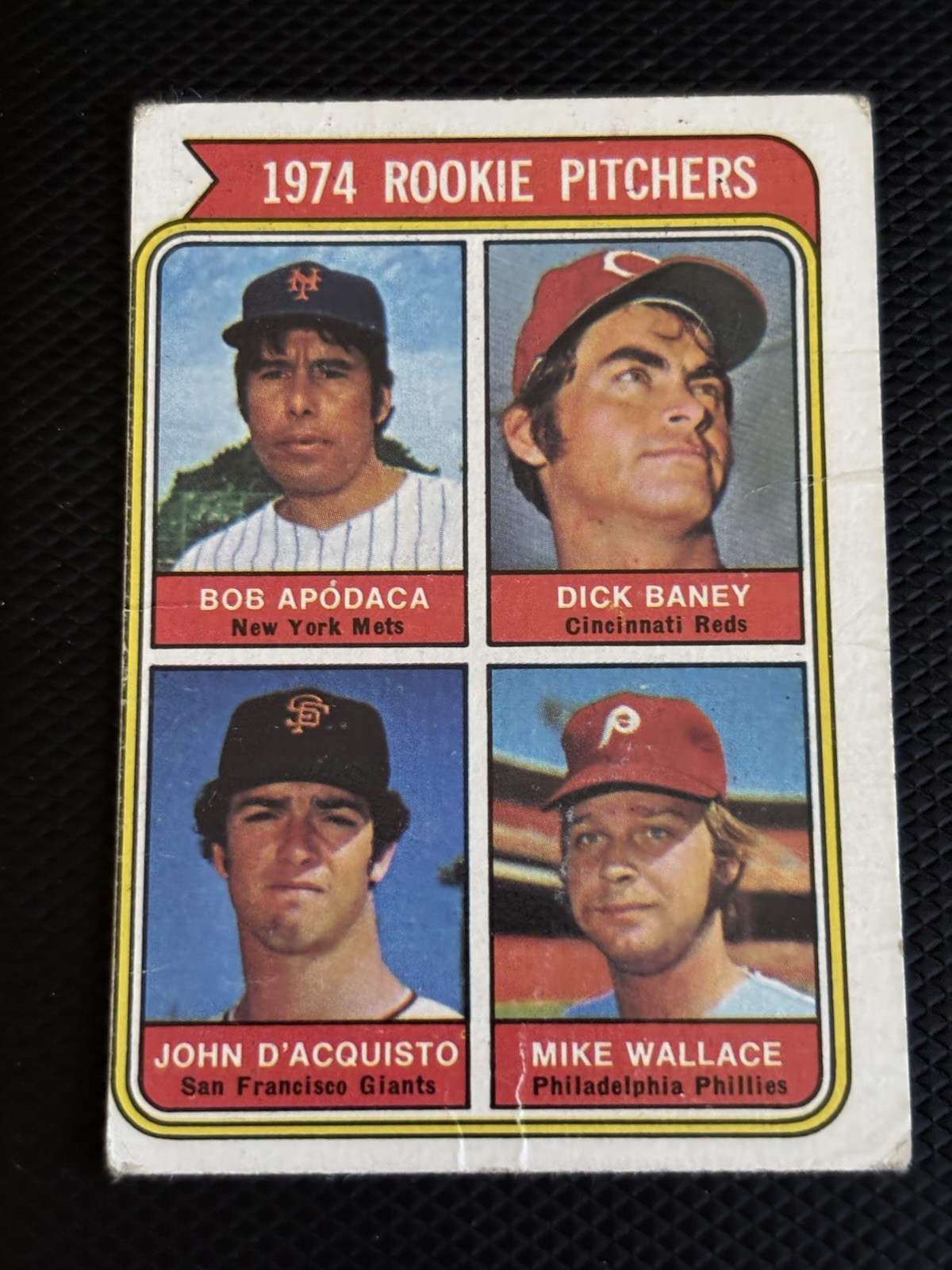1974 Topps - Rookie Pitchers John D\'Acquisto, Bob Apodaca, Mike Wallace #608
