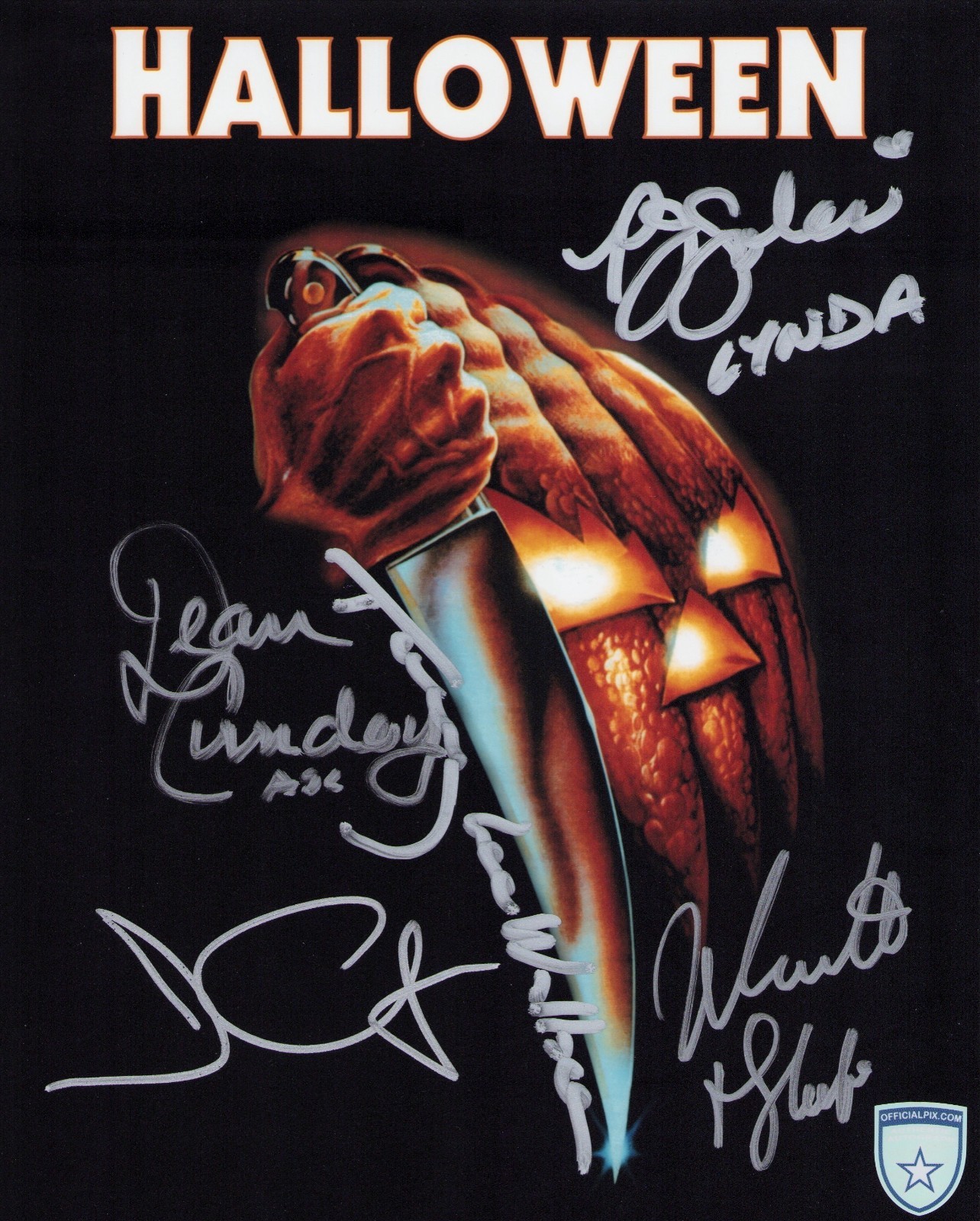 Signed Halloween Cast Michael Myers John Carpenter 8x10 w/ Official Pix COA