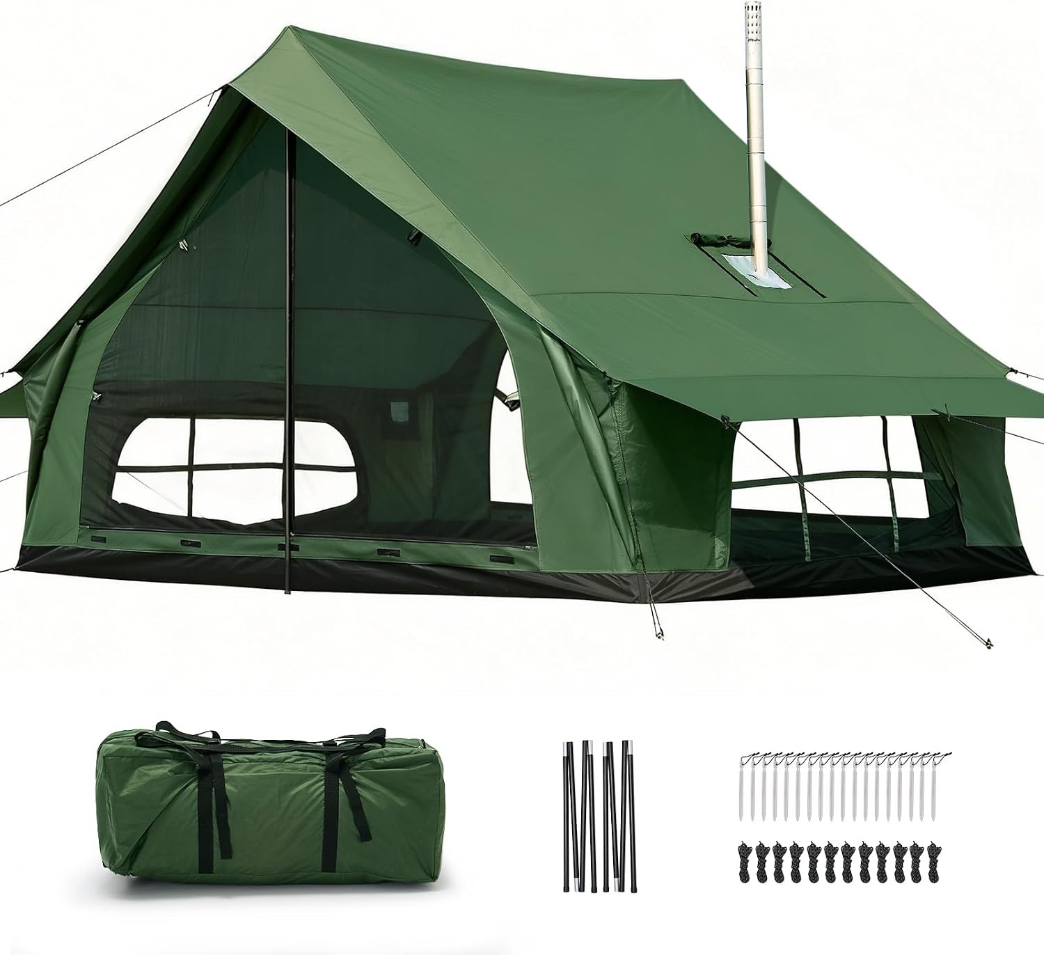 Lightweight Backpacking Camping Cabin Tent with Stove Jack for 2-4 Person Lightweight Backpacking Camping Cabin Tent with Stove Jack for 2-4 Person