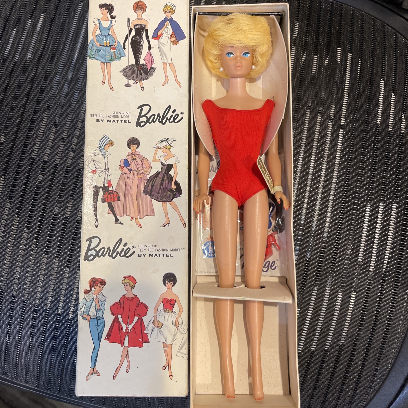 rare vintage bubble cut barbie NRFB w tag japan mattel 1962 mint rare vintage bubble cut barbie NRFB w tag japan mattel 1962 mint