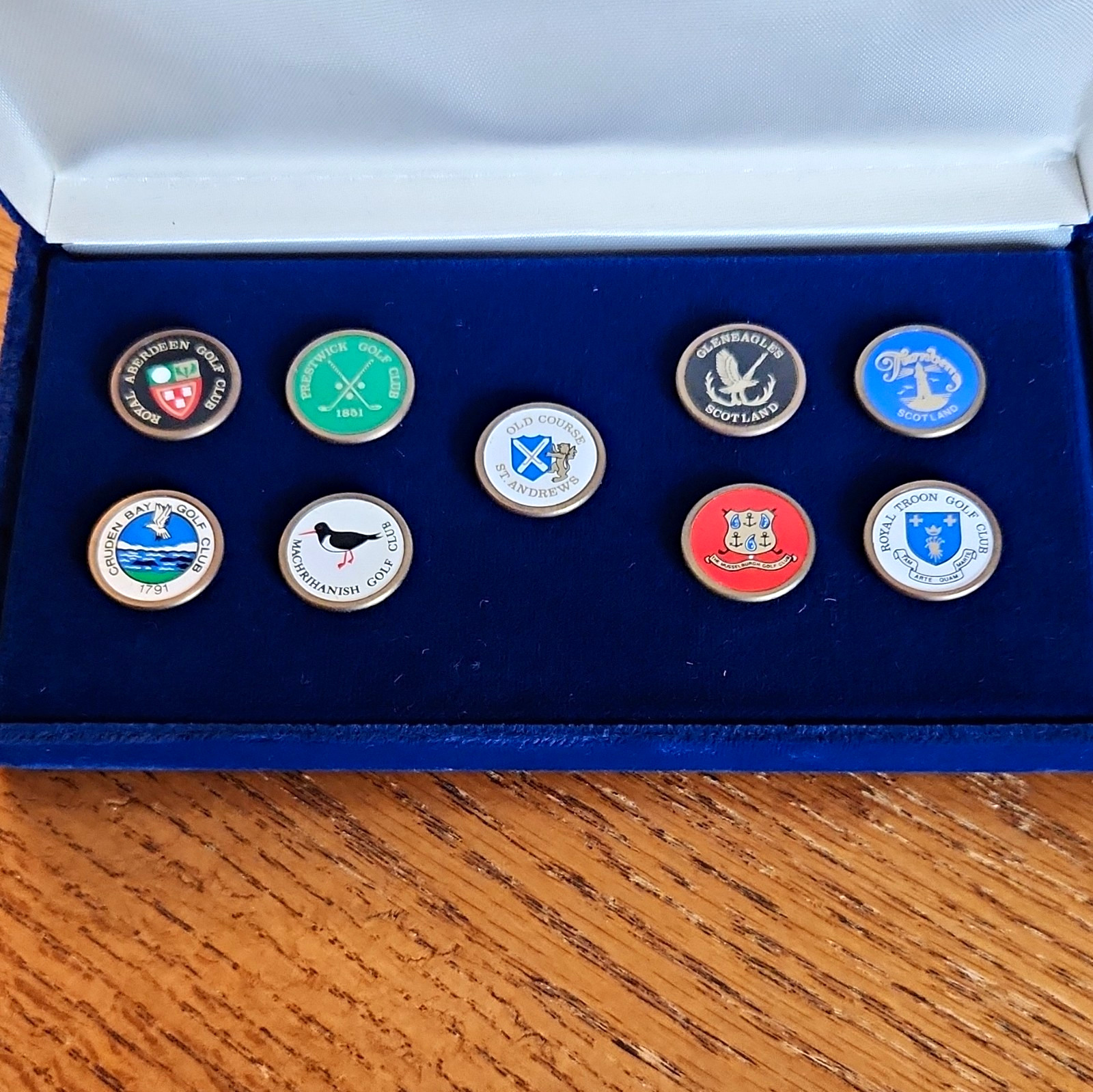 The Open Championship, Rotation Courses, Golf Ball Markers, Set of 9, Metal, NEW The Open Championship, Rotation Courses, Golf Ball Markers, Set of 9, Metal, NEW