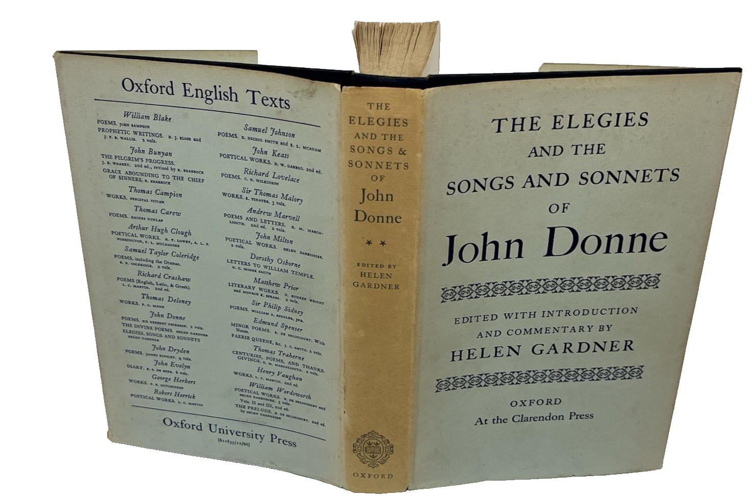 The Elegies And The Songs and Sonnets Of John Donne, Gardner, Helen Editor 1965