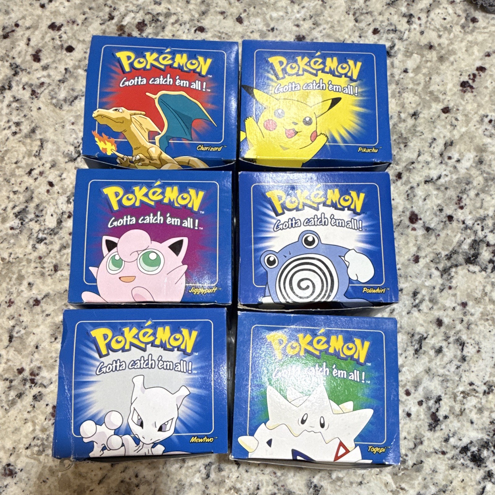 Vintage 1999 Burger King Pokeballs Complete Set, Only Pikachu is Factory Sealed