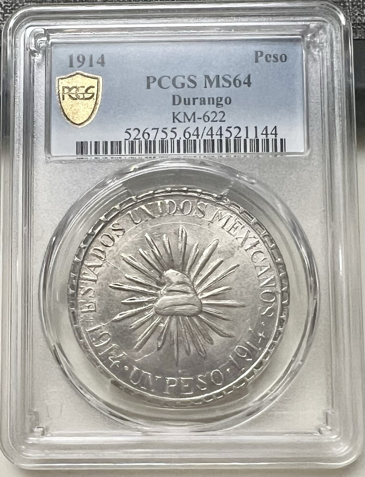Rare Mexico 1914 Durango 1 peso Muera Huerta PCGS MS64 Only 4 Certified 4 Higher Rare Mexico 1914 Durango 1 peso Muera Huerta PCGS MS64 Only 4 Certified 4 Higher