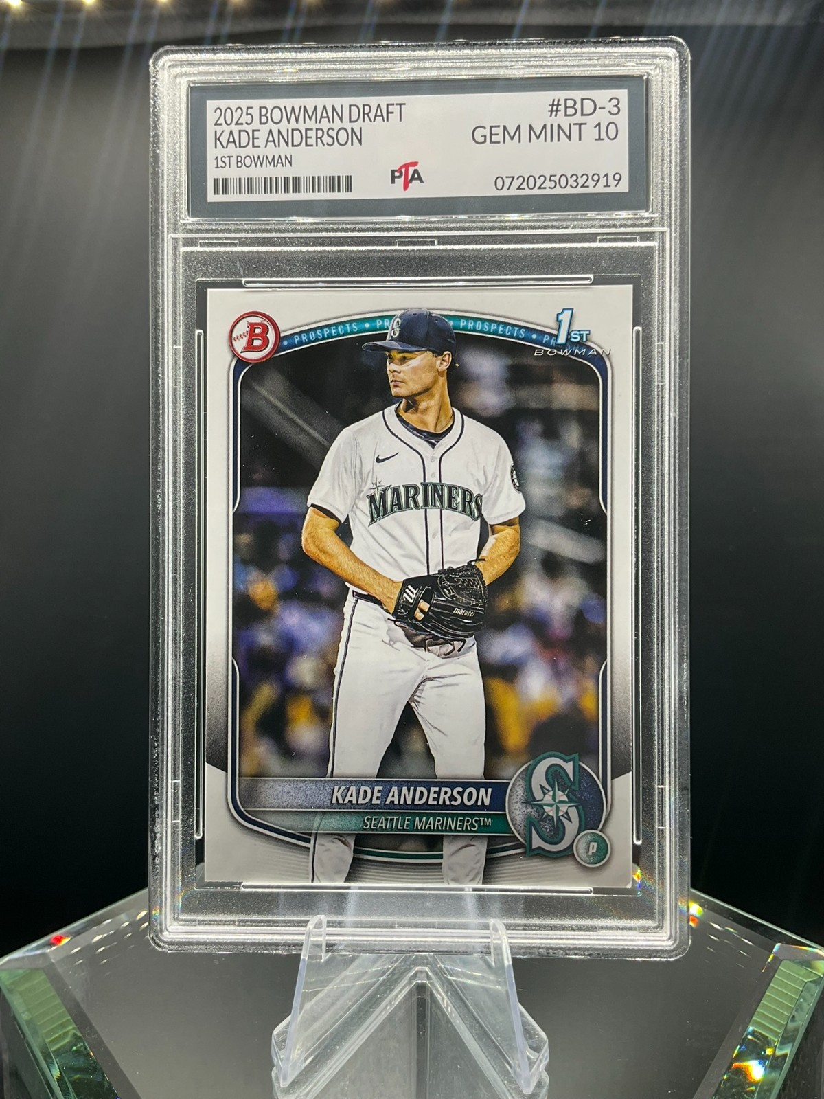 2025 Bowman Draft 1ST Kade Anderson Mariners Prospect Rookie GEM MINT PTA 10🔥